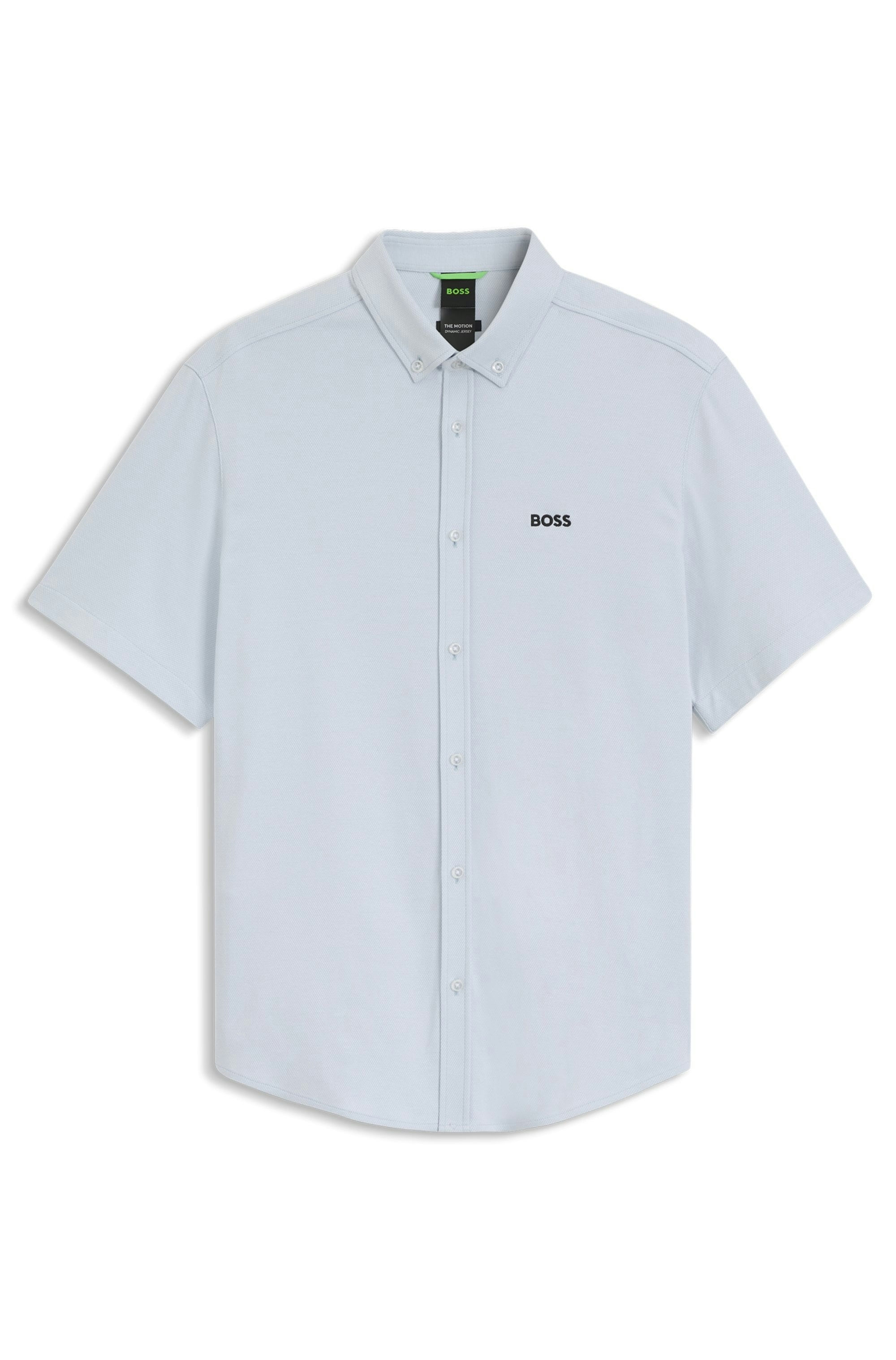 BOSS GREEN Kurzarmhemd »Motion S« Regular Fit, Button-down-Kragen, Kurzarm, Logo-Stickerei