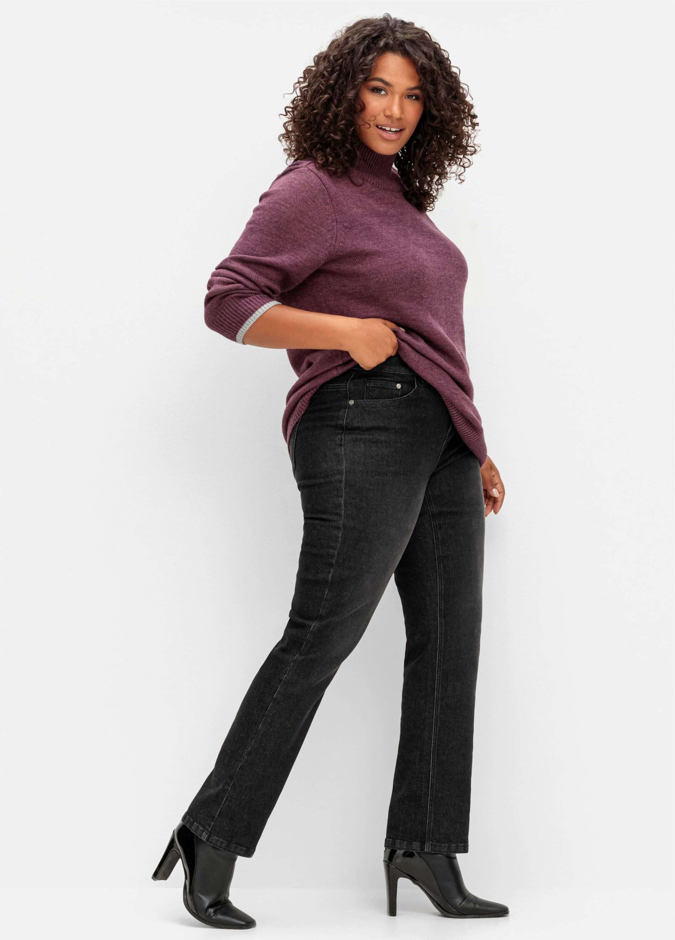 Sheego 5-Pocket-Jeans »Stretch-Jeans Gerade Jeans mit TruTemp365® Fasern« mit funktionellen TruTemp365® Fasern