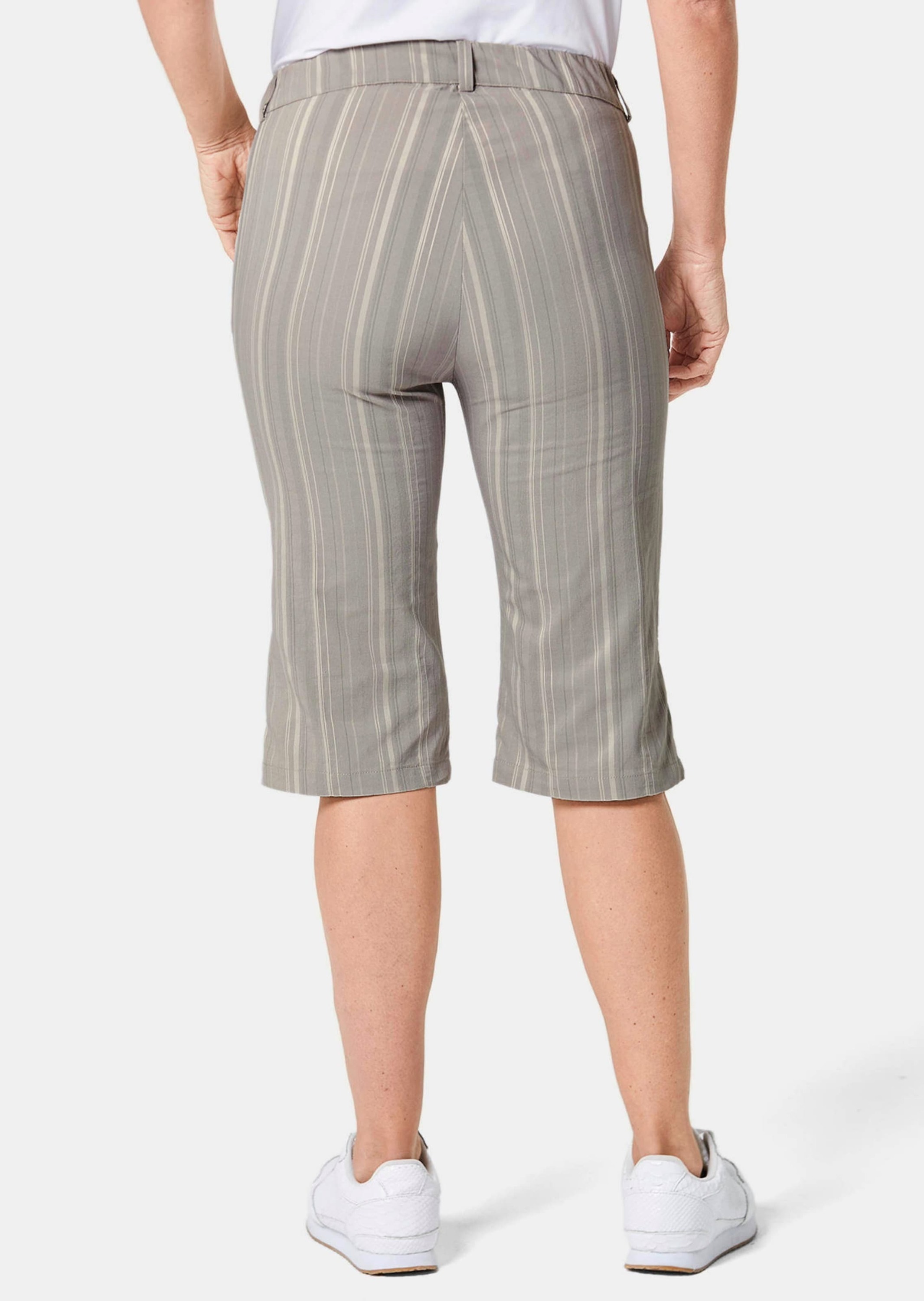 GOLDNER Stoffhose »Kurzgröße Bermuda in strukturierter elastischer Ware«