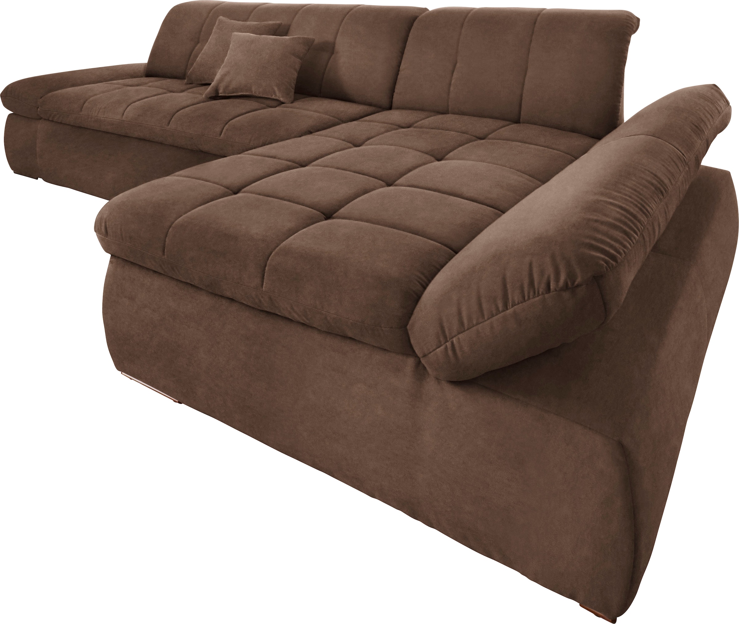 DOMO collection Ecksofa »NMoric XXL, B/T/H: 300/172/80cm, L-Form«, wahlweise mit Bettfunktion und Armlehnverstellung