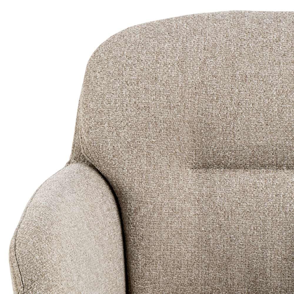 ACTONA GROUP Esszimmerstuhl »Dora«, Esszimmerstuhl mit Armlehne, Alea Beige, Gestell matt schwarz