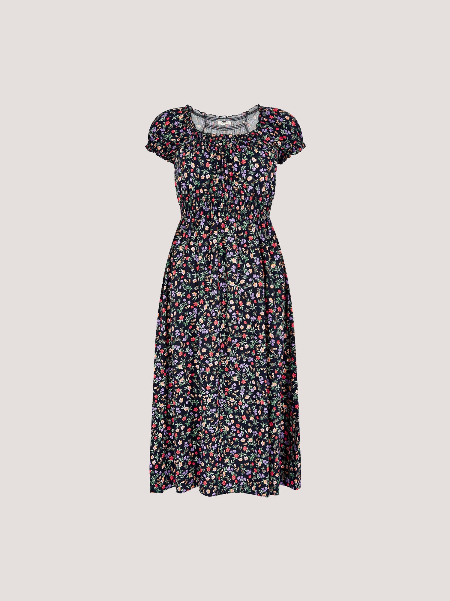 Apricot Midikleid »Midikleid« mit gesmokter Taille