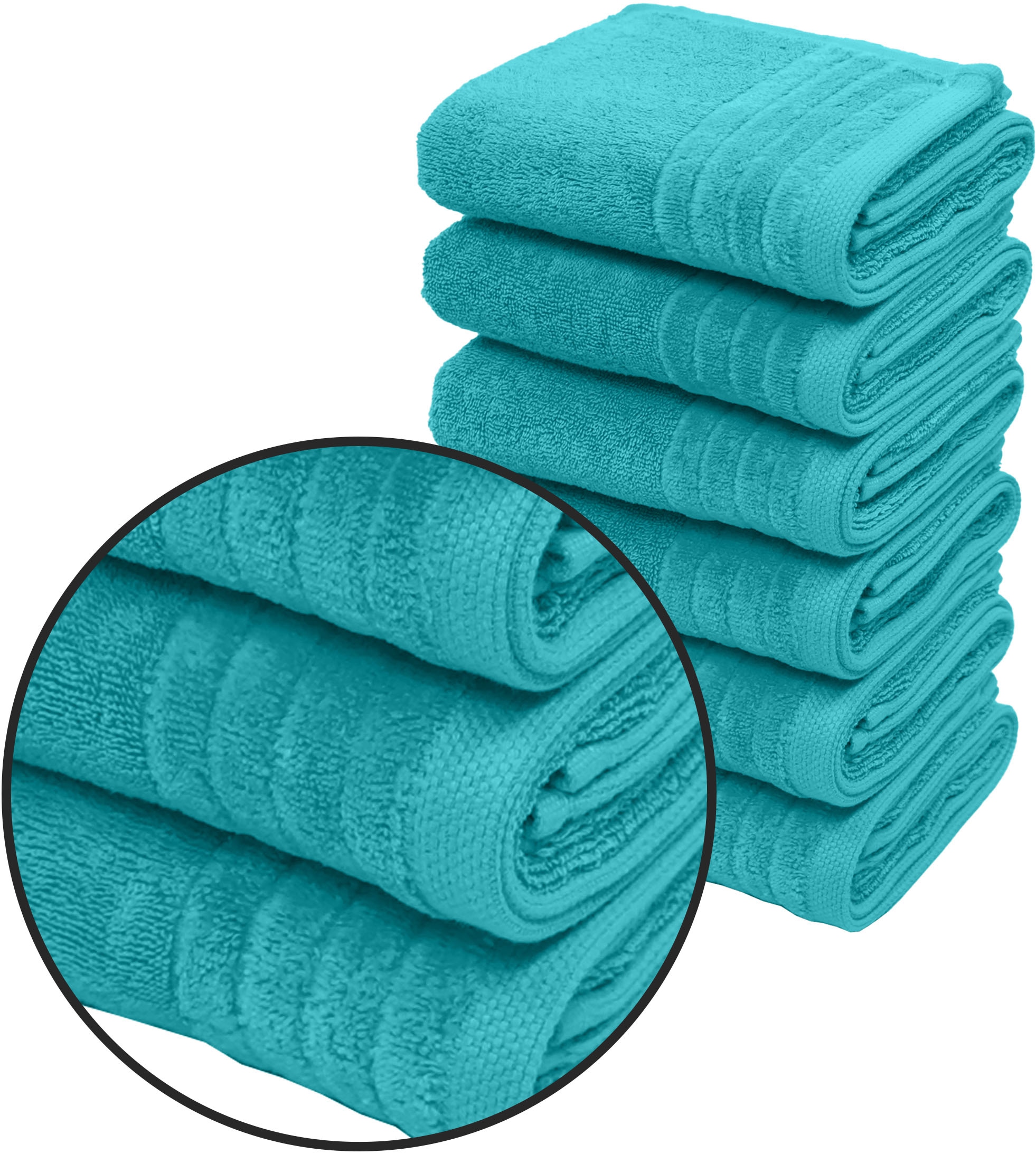 OTTO home Handtücher »Sanremo Premium, Premium Handtücher, 600 gr/m², 40x70cm« mit Bordüre, flauschig und weich, Händehandtücher, 5 Jahre Garantie