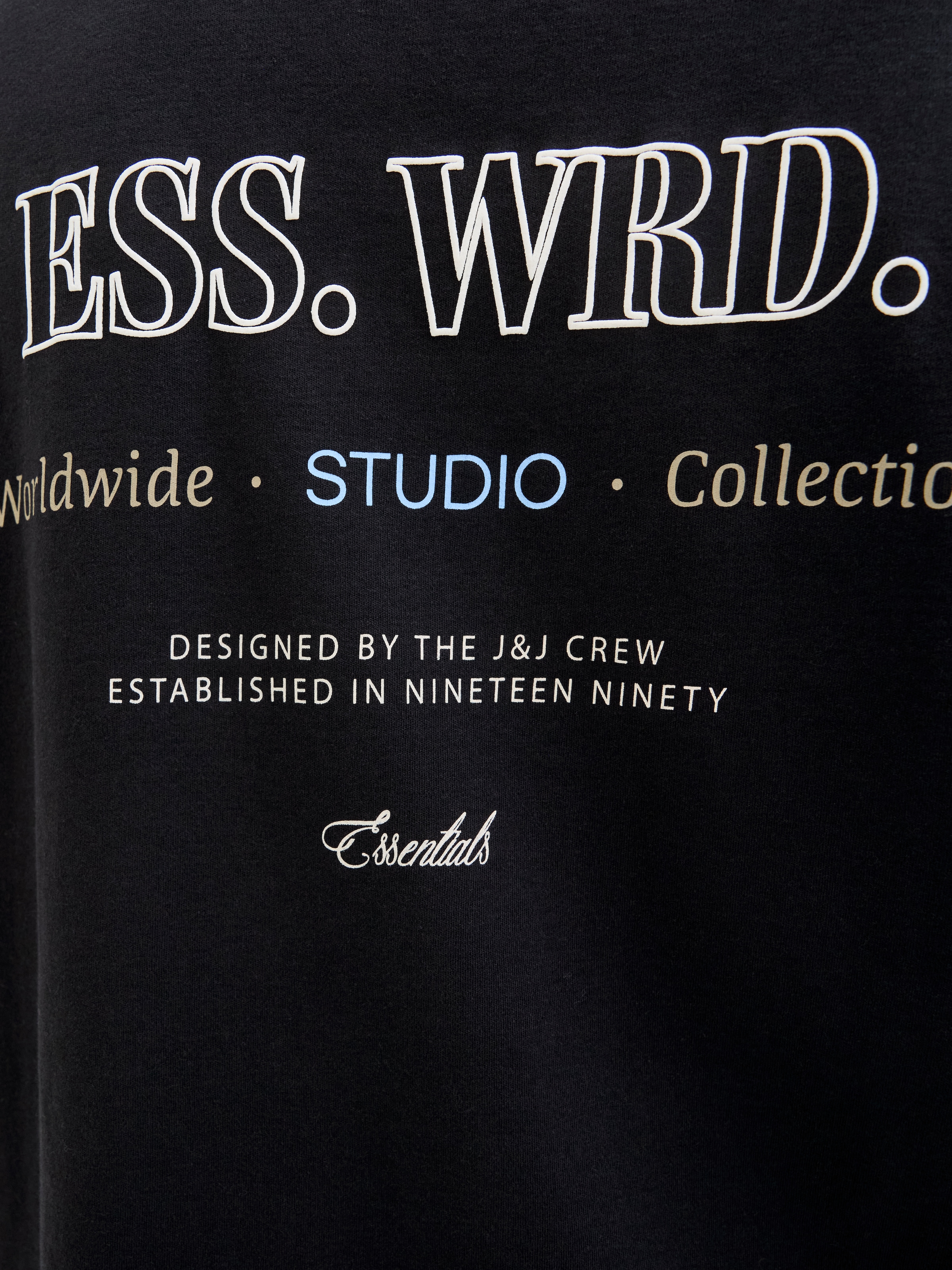 Jack & Jones Rundhalsshirt »JJEURBAN EDGE STUDIO TEE SS O-NECK NOOS«, mit Front und Back Print