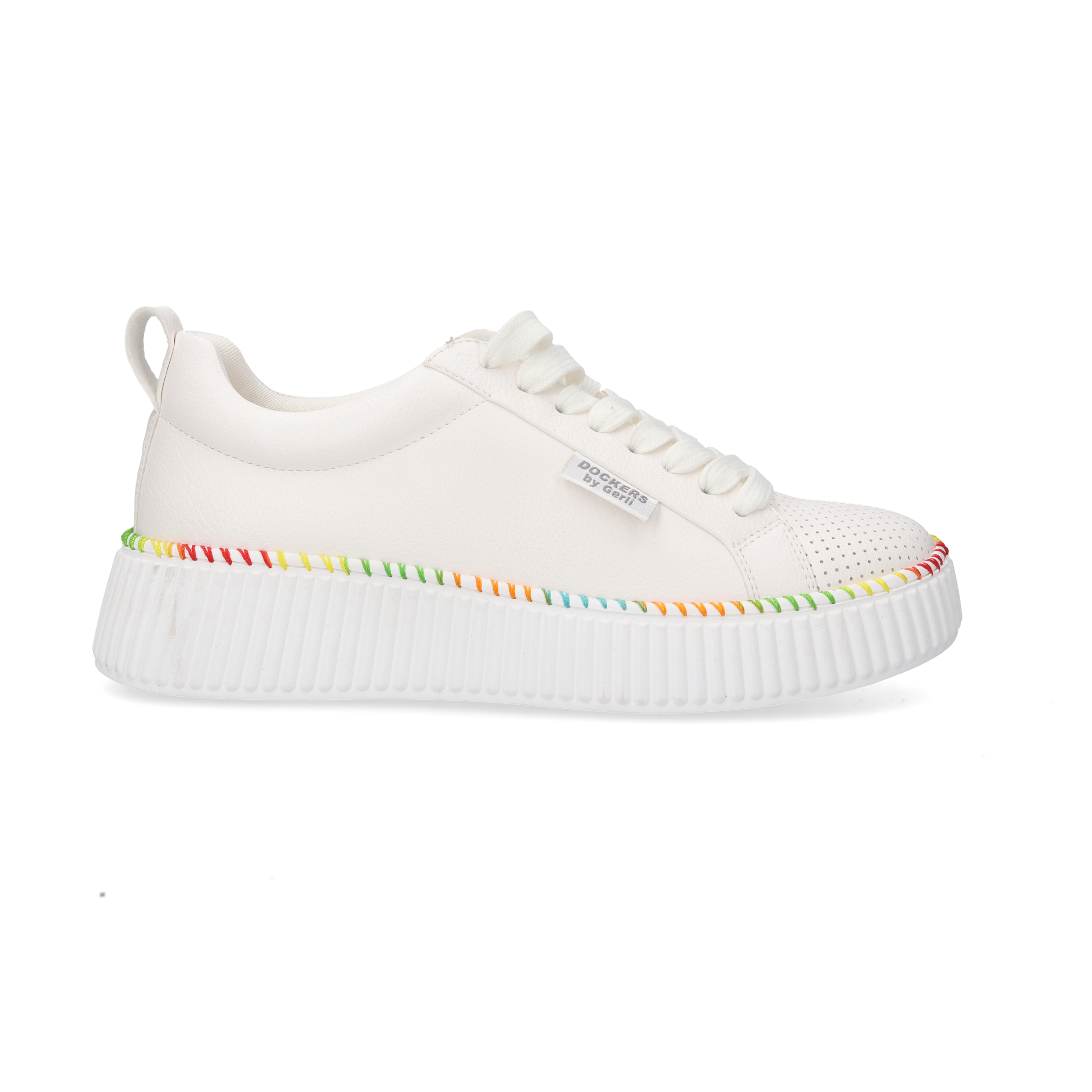 Dockers by Gerli Plateausneaker  Freizeitschuh, Schnürschuh, Halbschuh mit bunter Sohlenumrahmung