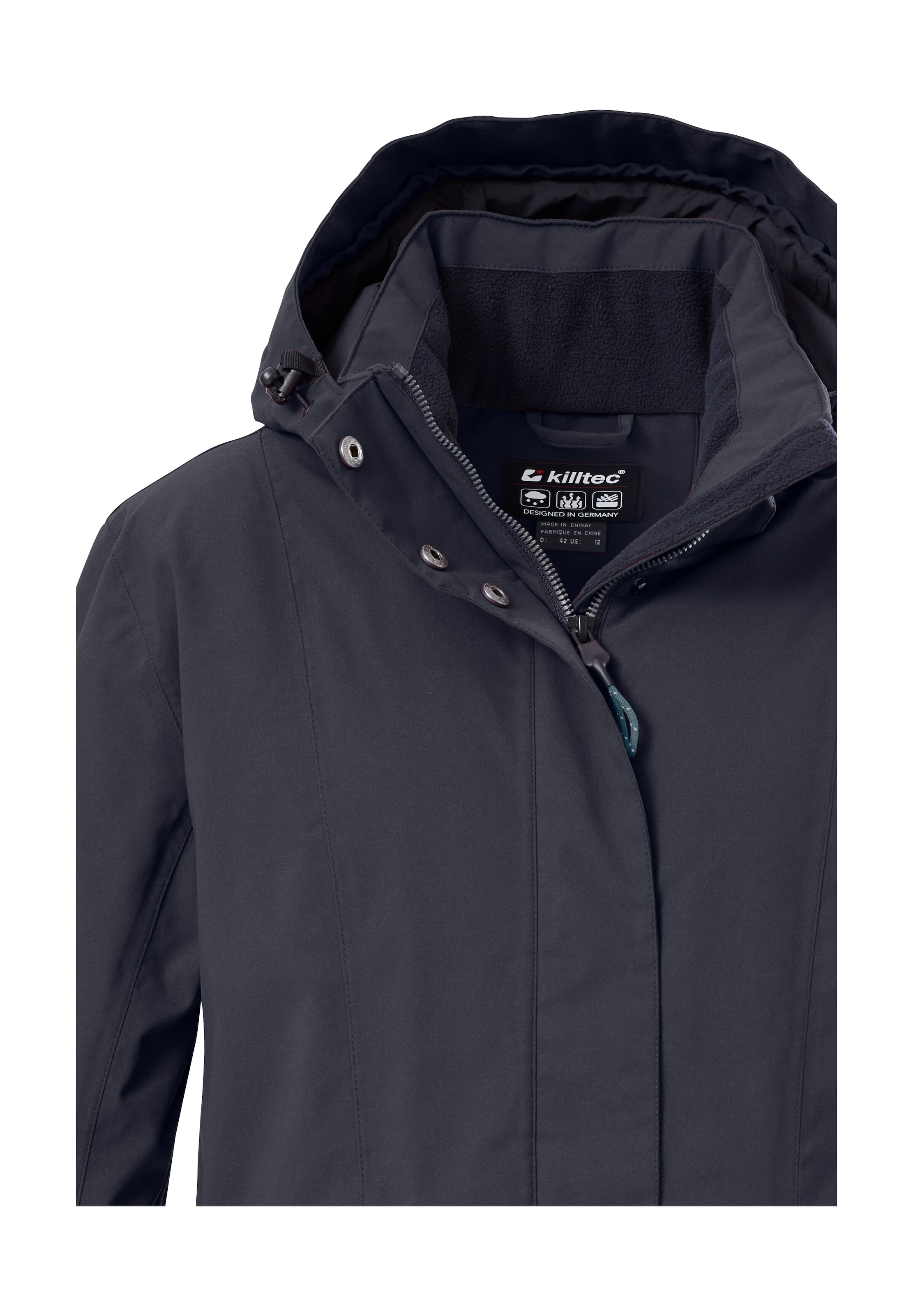Killtec Funktionsjacke »Damen Jacke« Wasserdichte, atmungsaktive Damenjacke mit abnehmbarer Kapuze
