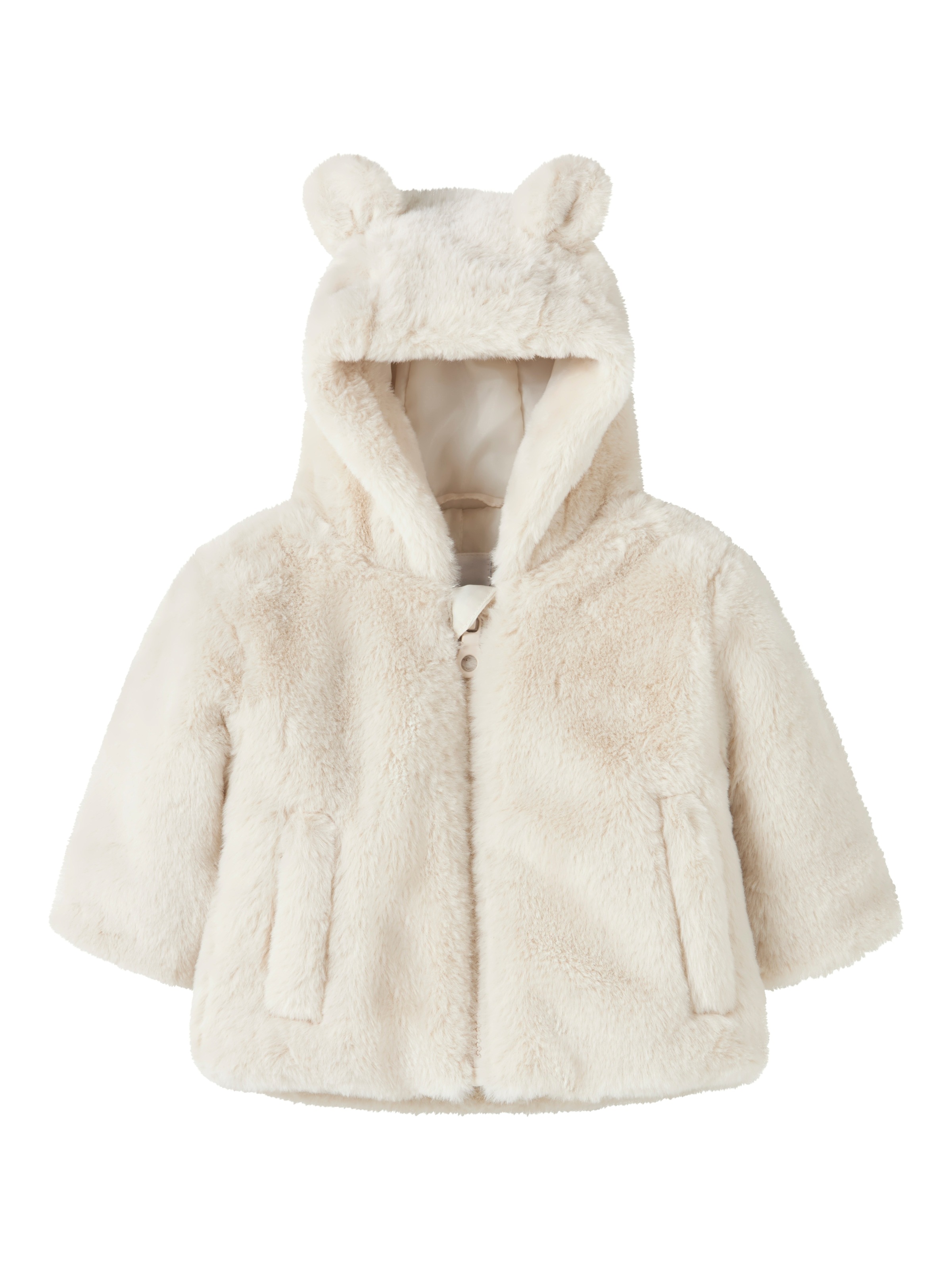 Name It Kapuzenplüschjacke »NBFMILA JACKET HOOD PB« mit Kapuze Kunstfaser