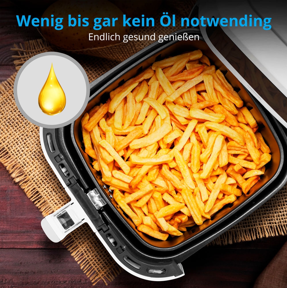 Medion® Heißluftfritteuse »MD11740  E40 XL, Nutzinhalt 5,2 L; Korb in Korb«, 2000 W, digitales Bedienfeld, 9 Automatikprogramme