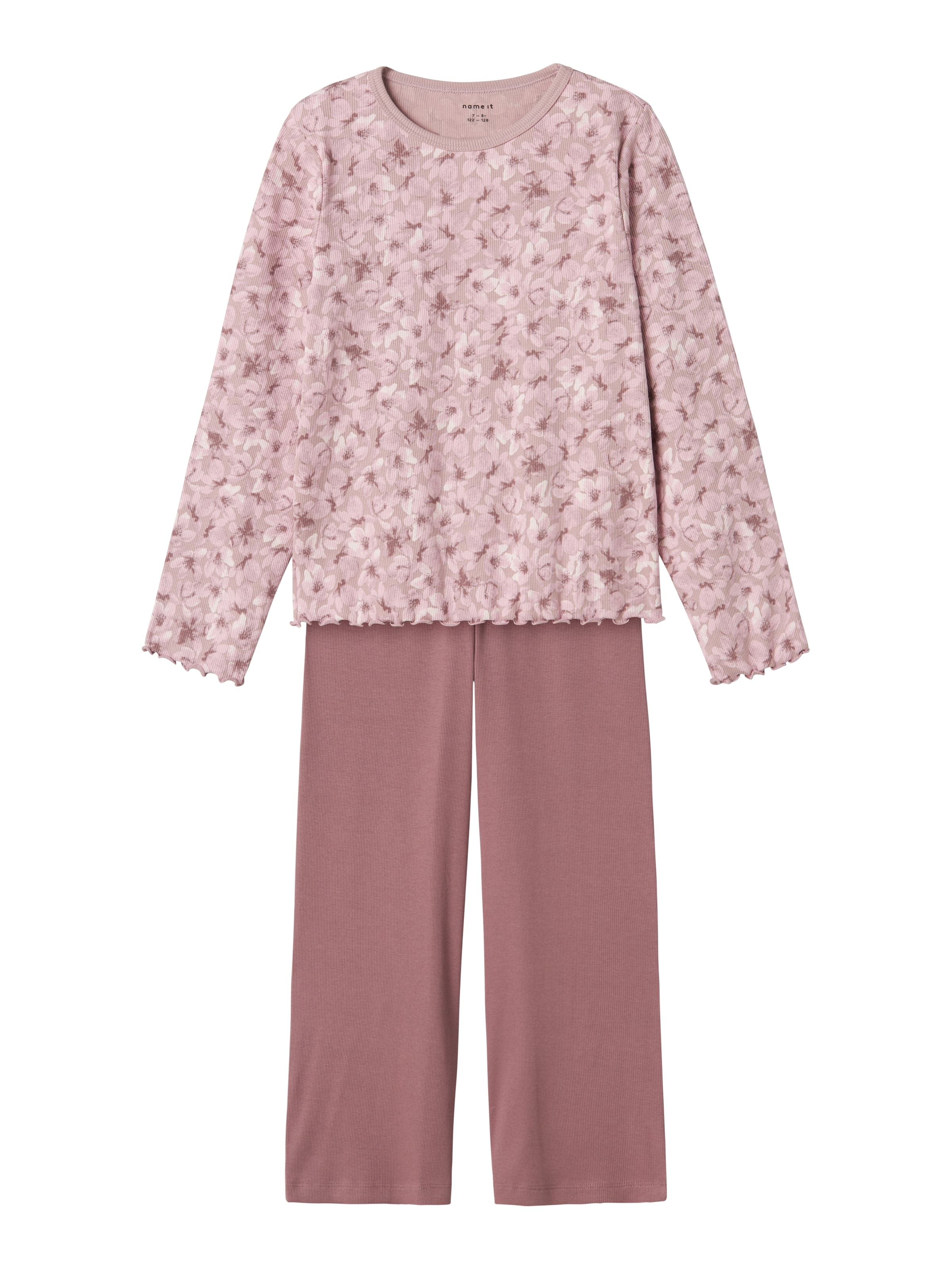 Schlafanzug »NKFNIGHTSET MAUVE FLOWER LOOSE RIB NOOS«