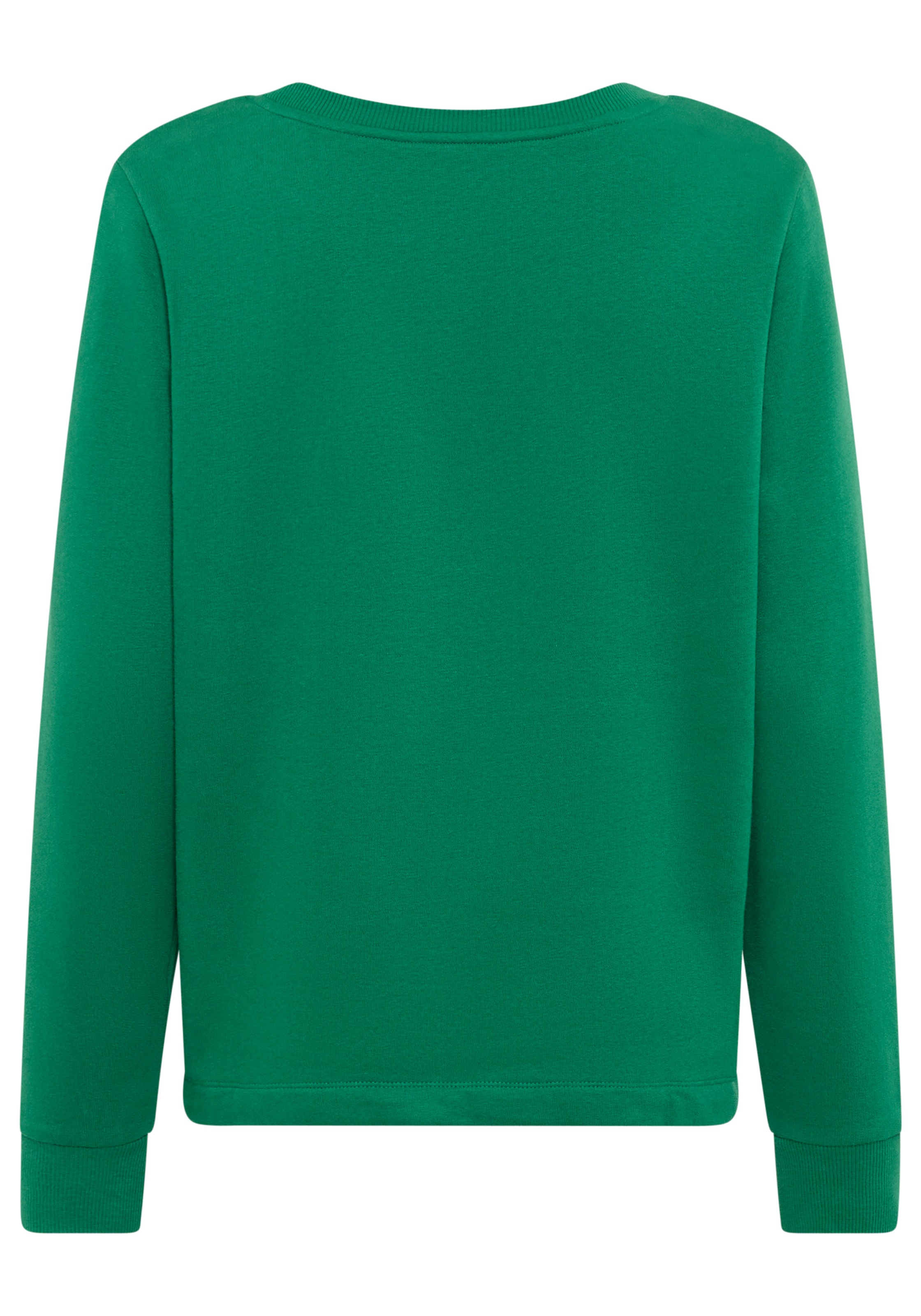 DELMAO Sweatshirt, Weiche Baumwollmischung mit Print und Kordelzug am Saum