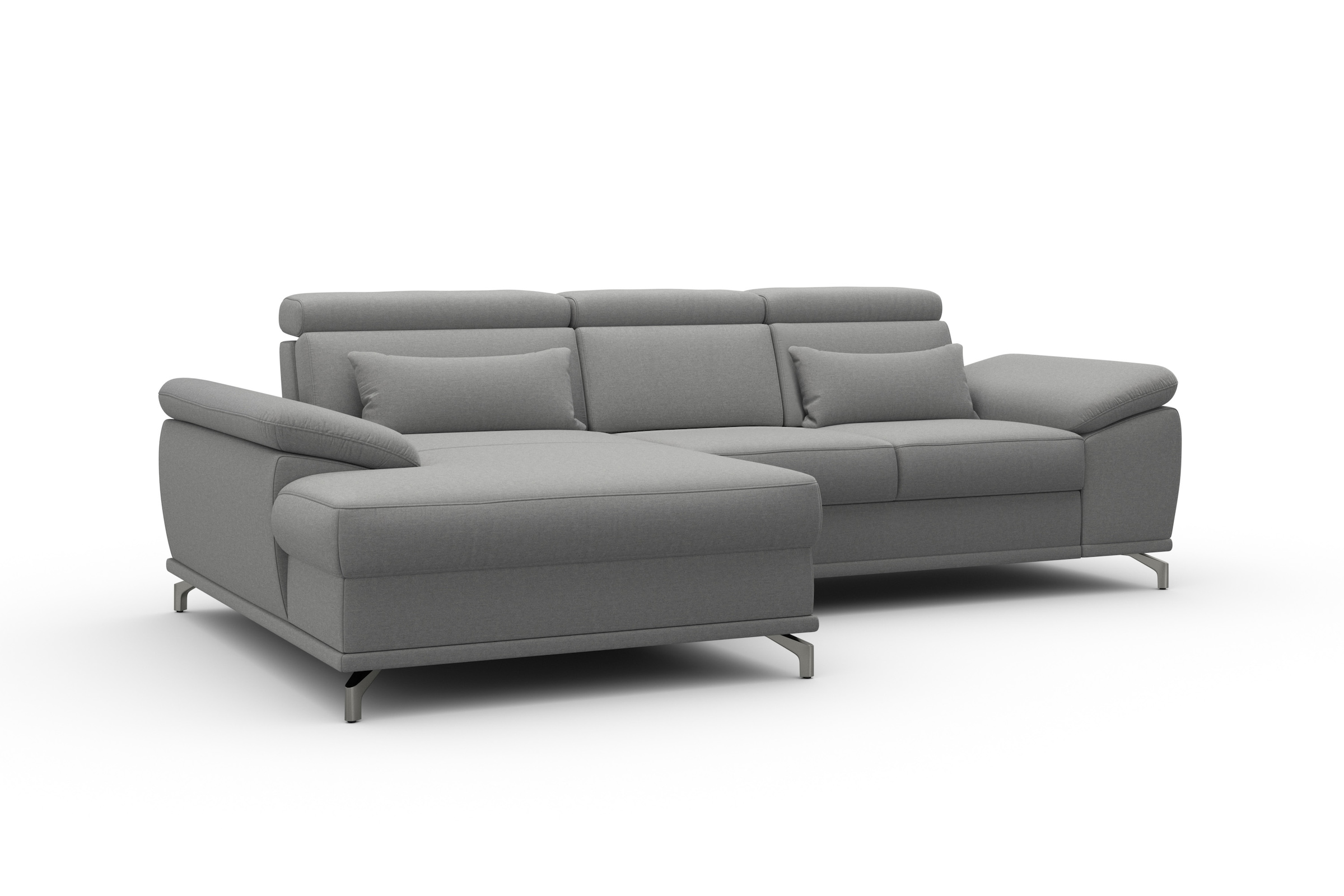 sit&more Ecksofa »Cabrio L-Form, B: 295 cm, mit Sitztiefen-, Arm- & Kopfteilverstellung« 2 Nierenkissen, Federkern, optional Bettfunktion und Stauraum