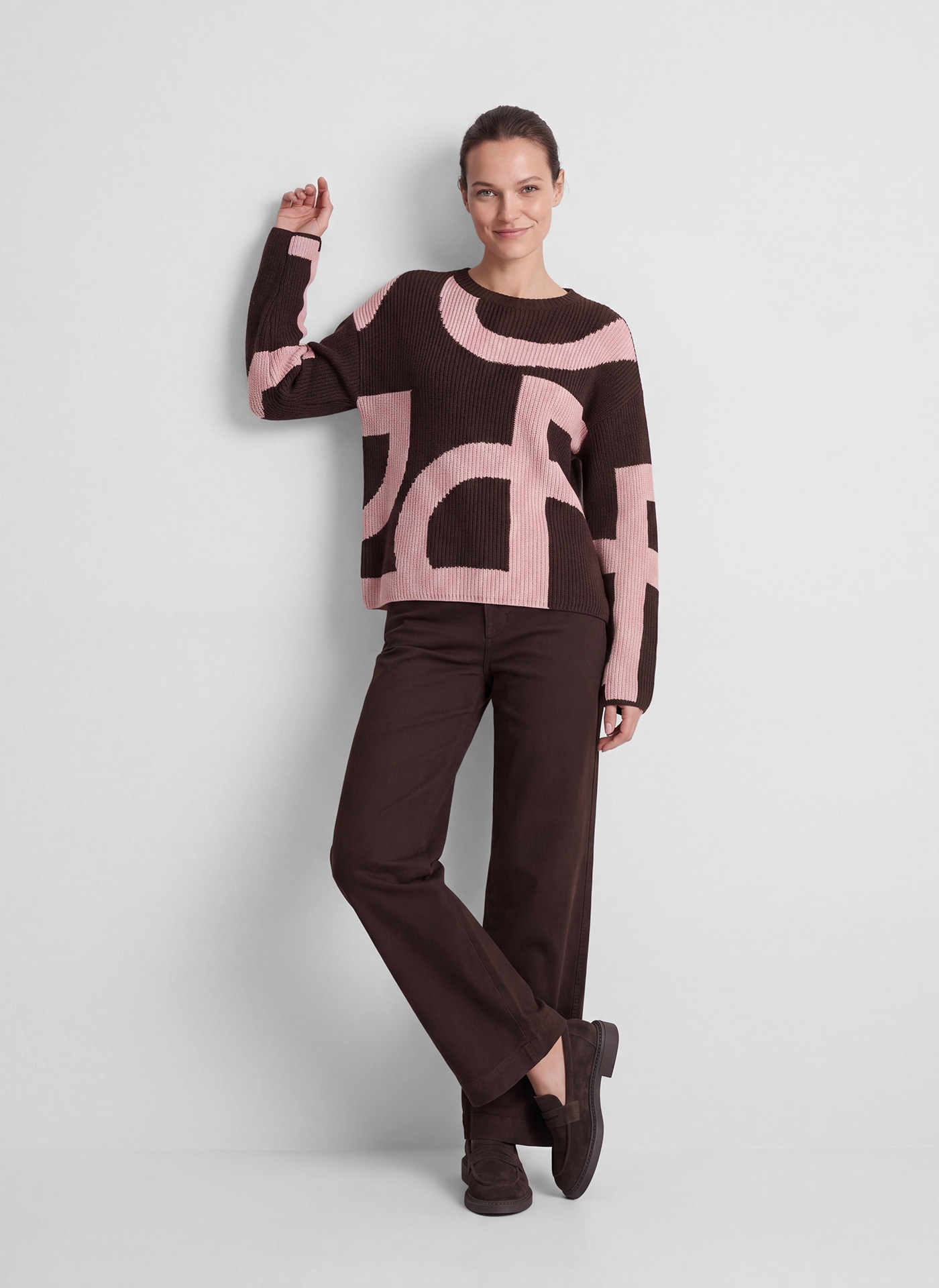 Rabe Strickpullover mit grafischem Muster