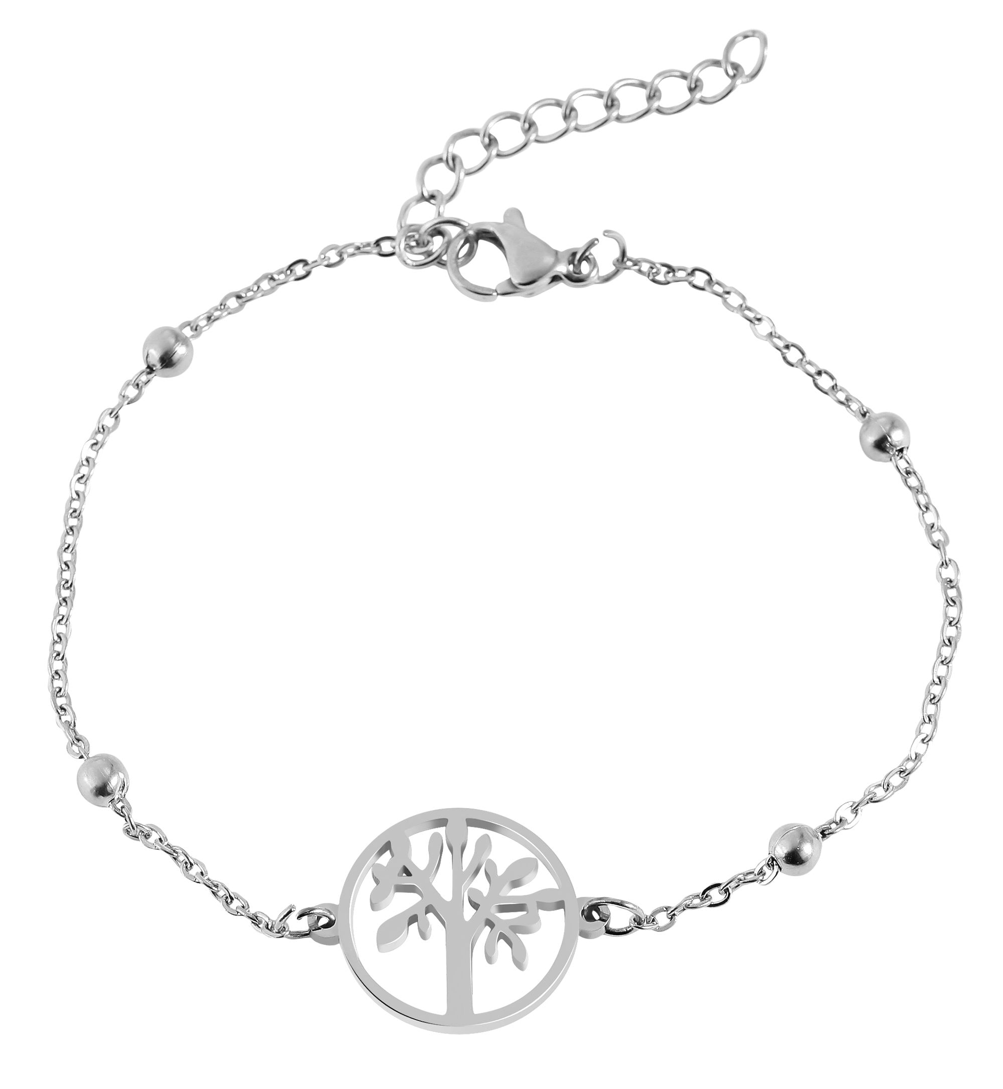 Adelia´s Armband »Damen Armband ¿ Lebensbaum aus Edelstahl 17+3 cm«