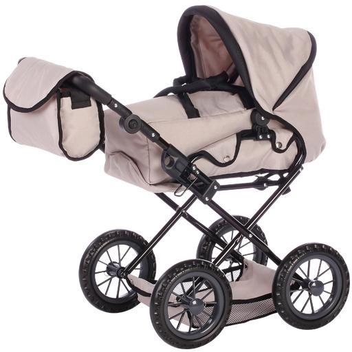 Knorrtoys® Kombi-Puppenwagen »Ruby - Jeans Beige«, mit Wickeltasche