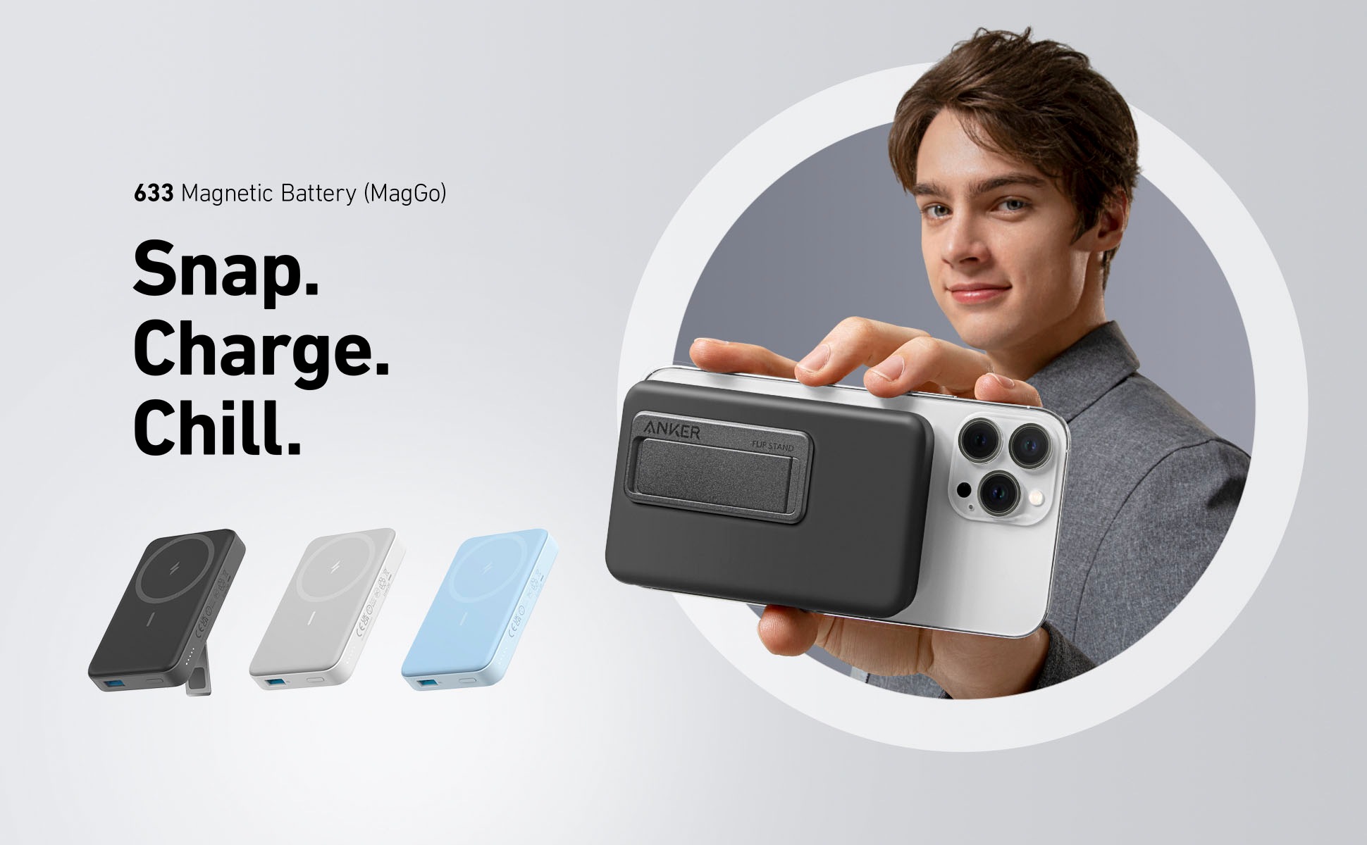 Anker Akku »A1641 Mag Go 10K Magnetic Battery«, 10000 mAh