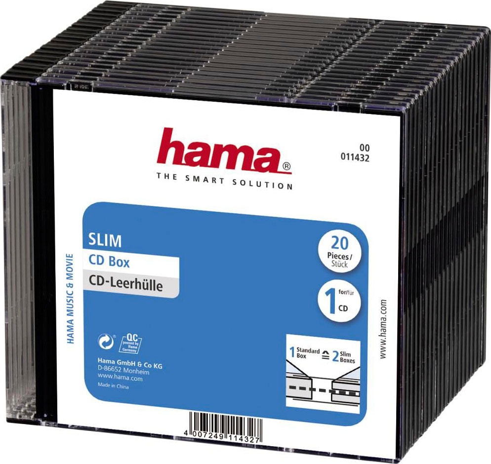 CD-Hülle »CD-Slim-Box, 20er-Pack, Schwarz, Vorratspack Leerhülle«