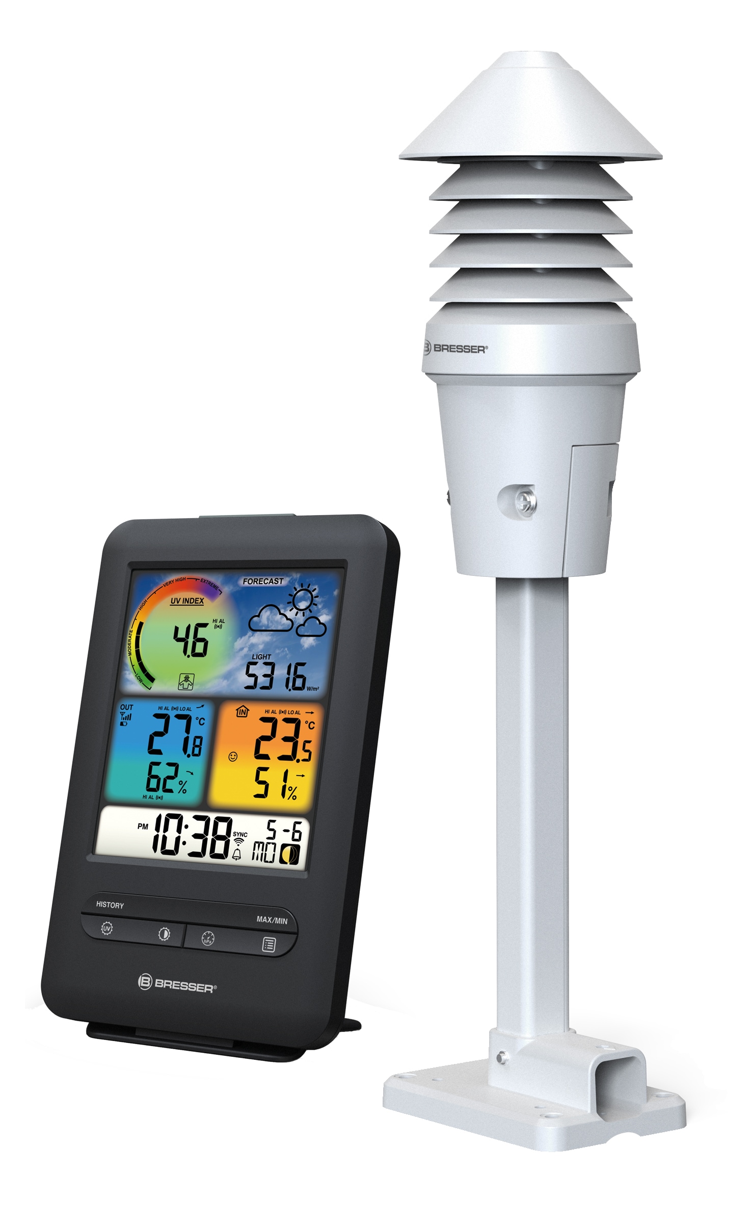 Wetterstation »WLAN Farb-Wetterstation mit 4-in-1 UV/Licht-Sensor«