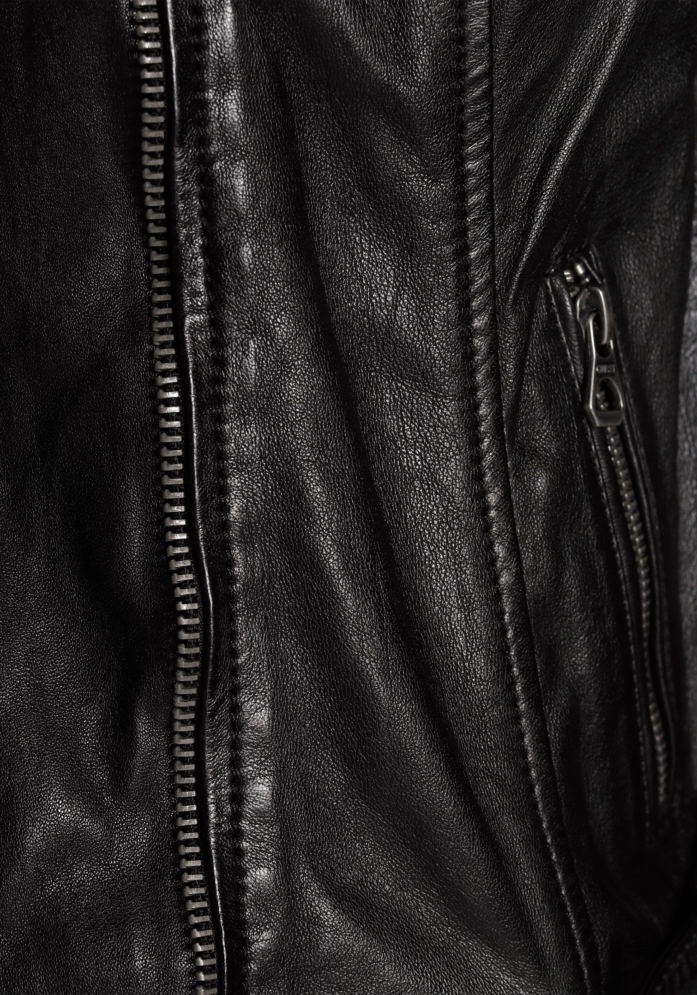 Mauritius Lederjacke »AUBREE«, lässige Bikerjacke mit Gürtel