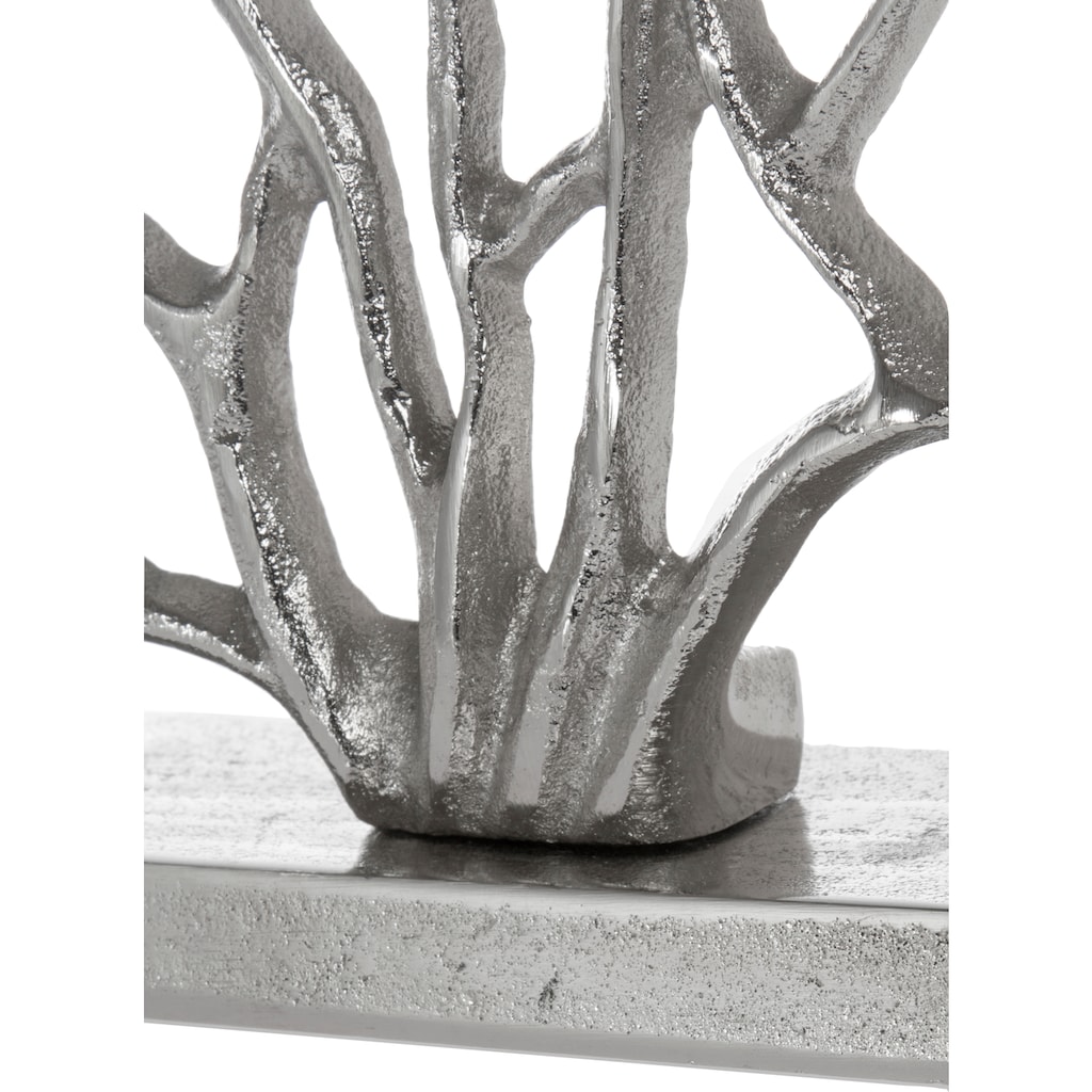 Myflair Möbel & Accessoires Dekoobjekt, Skulptur, silber, Höhe 43 cm, aus Metall, Koralle, Wohnzimmer