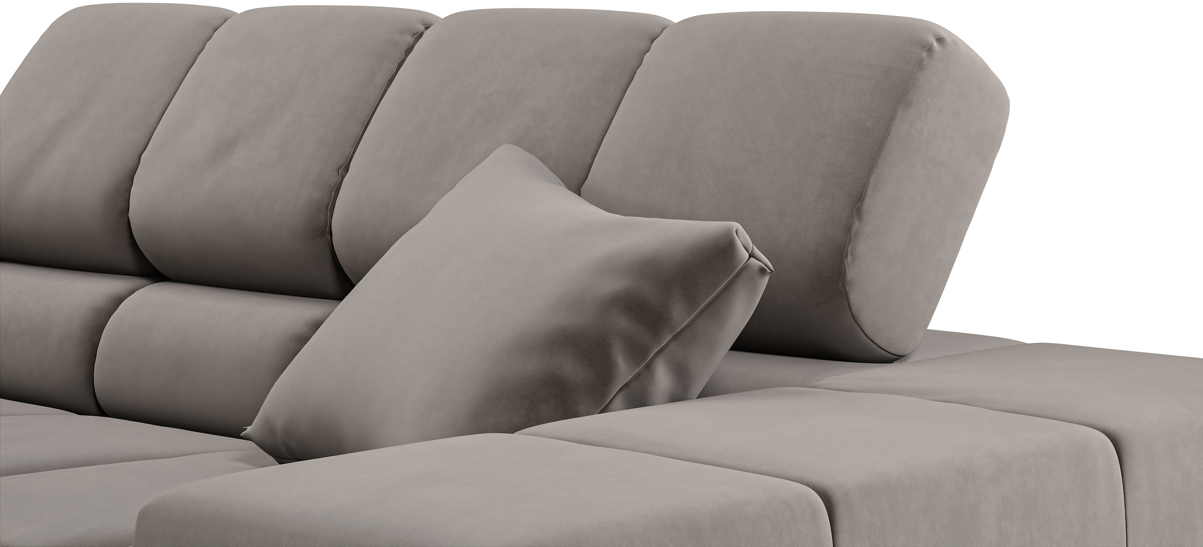 INOSIGN Ecksofa »Ancona incl. Kopfteilverstellung, Breite 319cm, L-Form«, wahlweise motorische Sitztiefenverstellung, auch in Cord + Easy Care