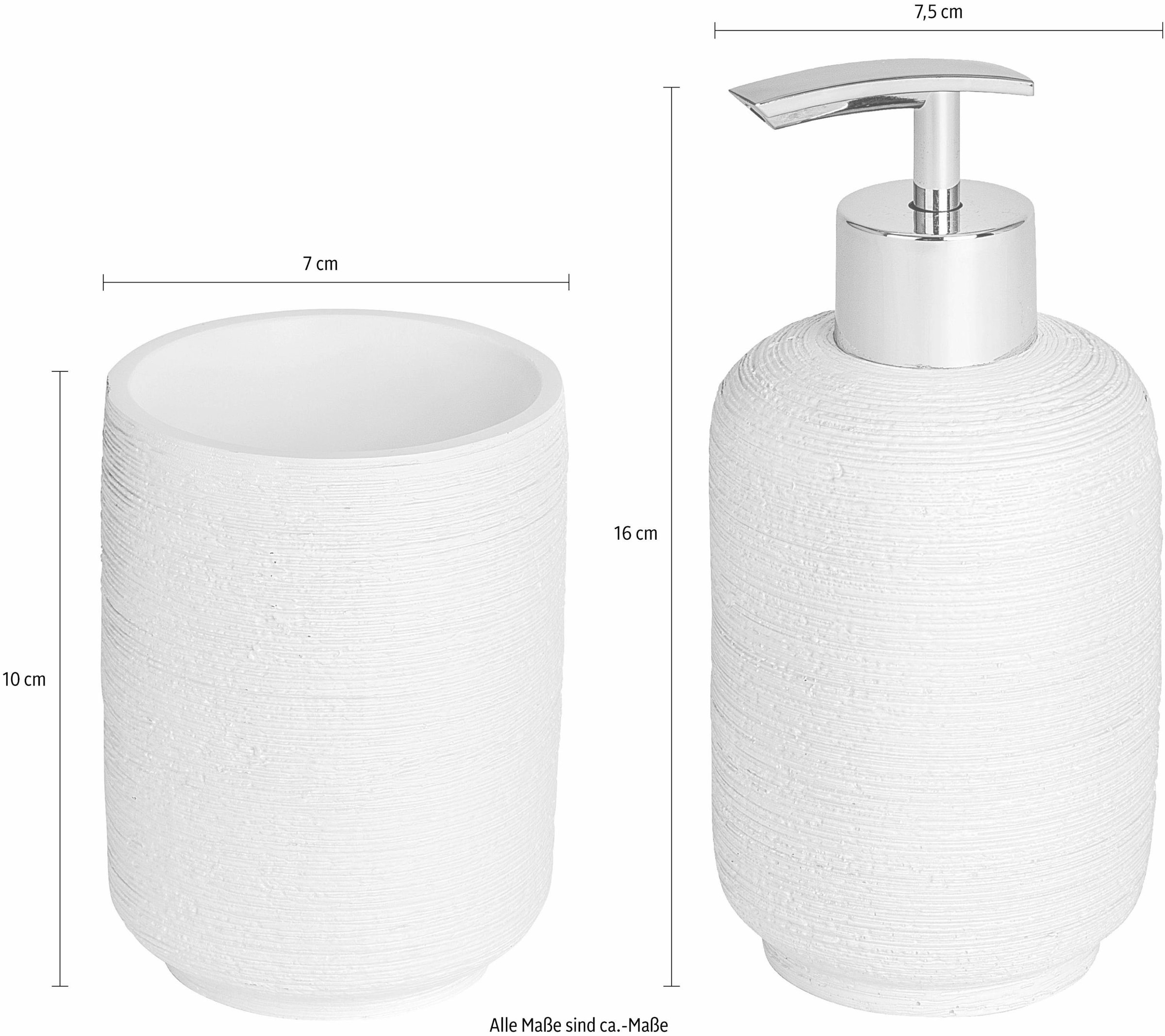 WENKO Badaccessoire-Set »Goa Neo«, (Set, 2 tlg.), nachfüllbarer Seifendosierer