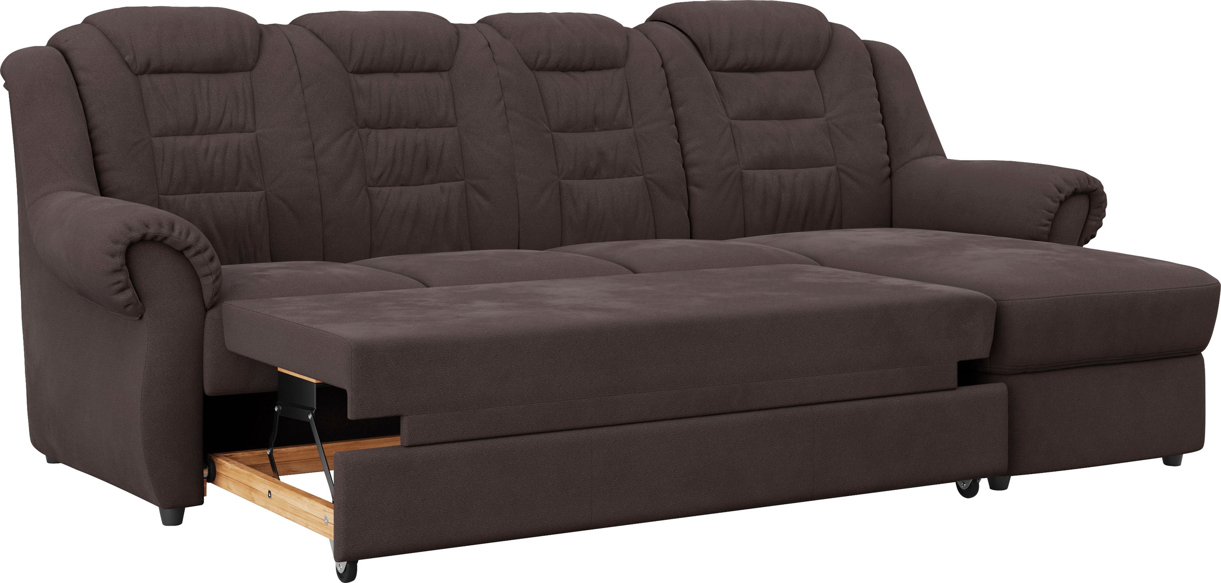 Home affaire Ecksofa »Boston L-Form«, mit hoher Rückenlehne, wahlweise mit Bettfunktion