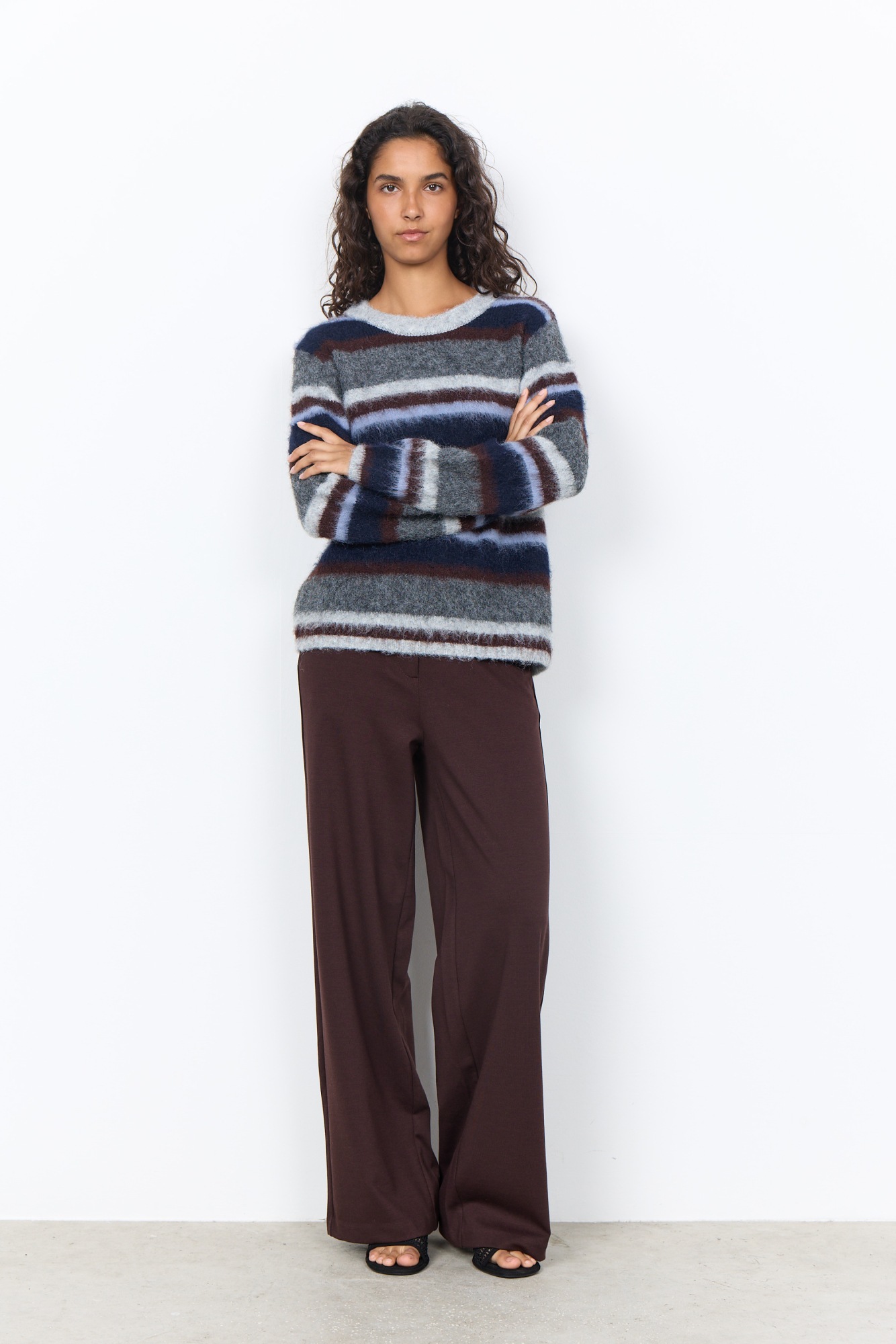 soyaconcept Strickpullover »SC-HADIL YD 2« Materialmix mit Wolle