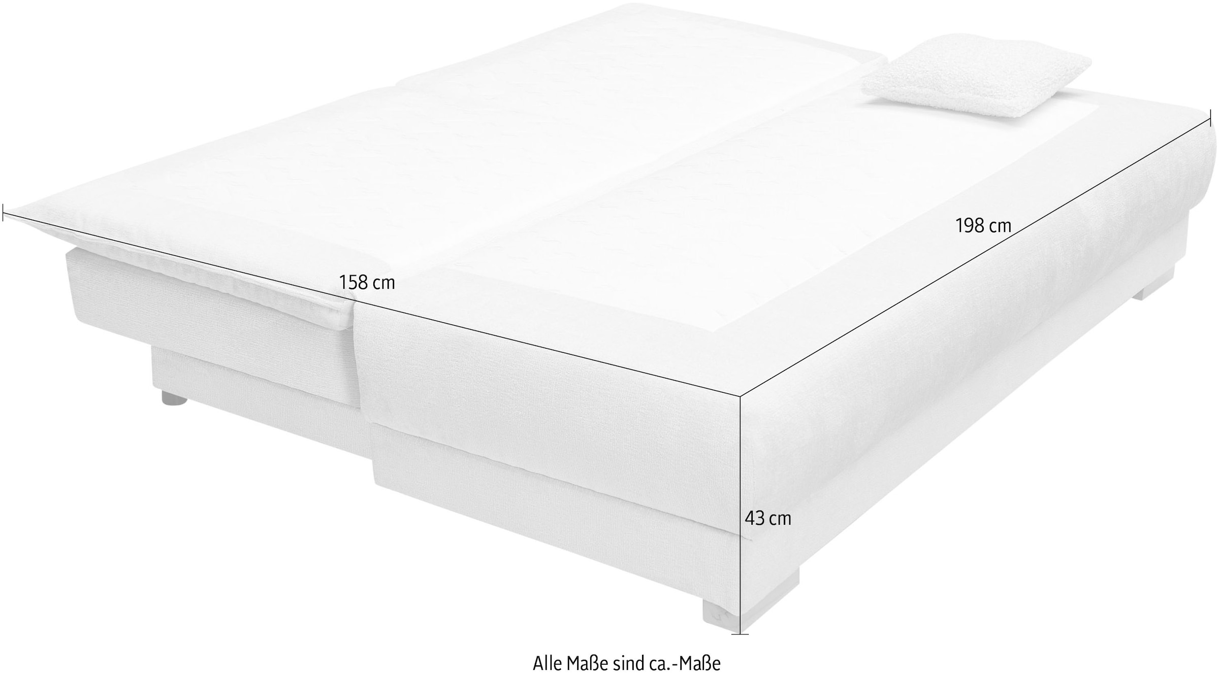 INOSIGN Schlafsofa »Bea«, Dauerschlafsofa, Bettfunktion und-kasten,Boxspringsofa