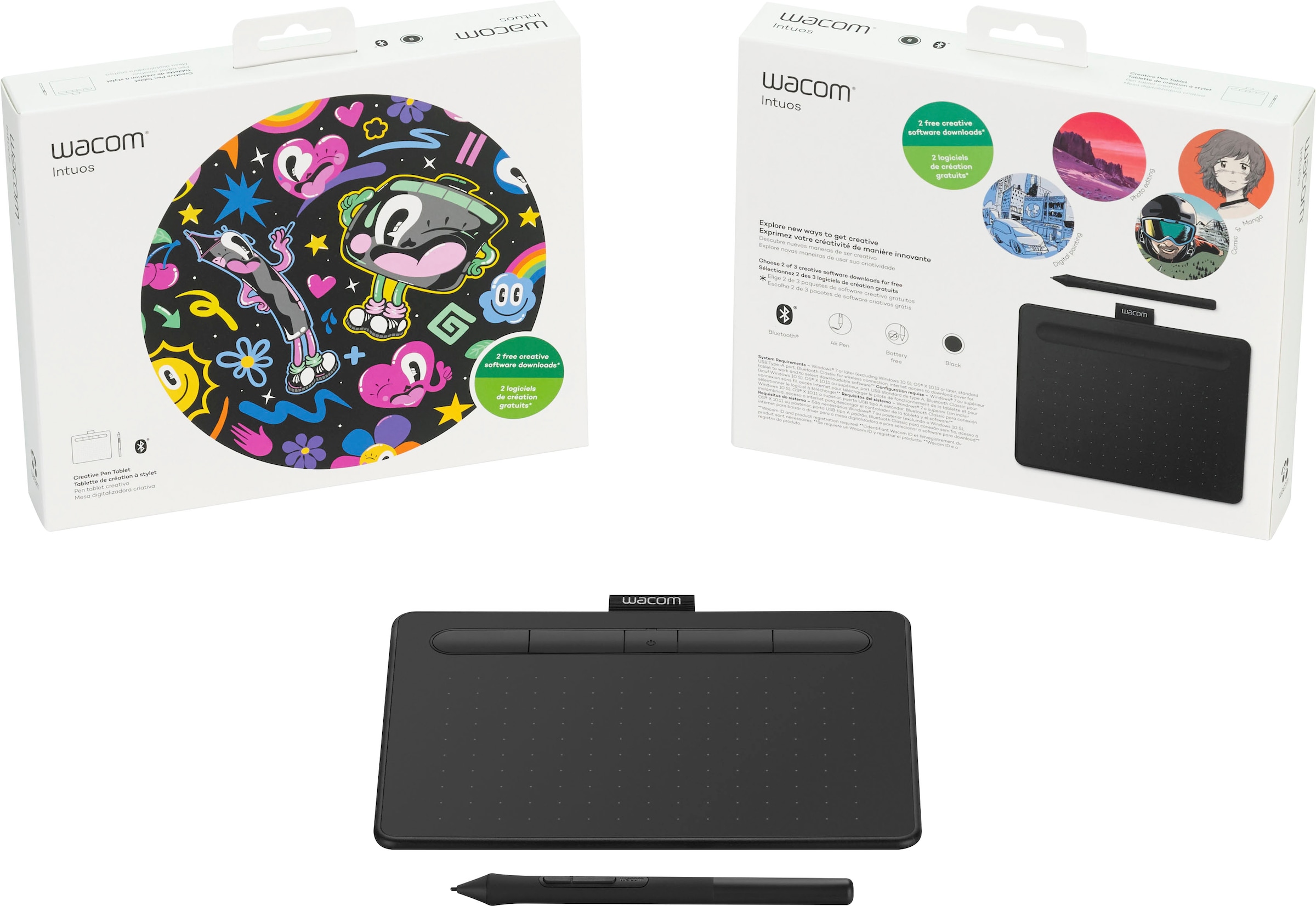 Wacom Eingabestift »Intuos S Bluetooth Black«