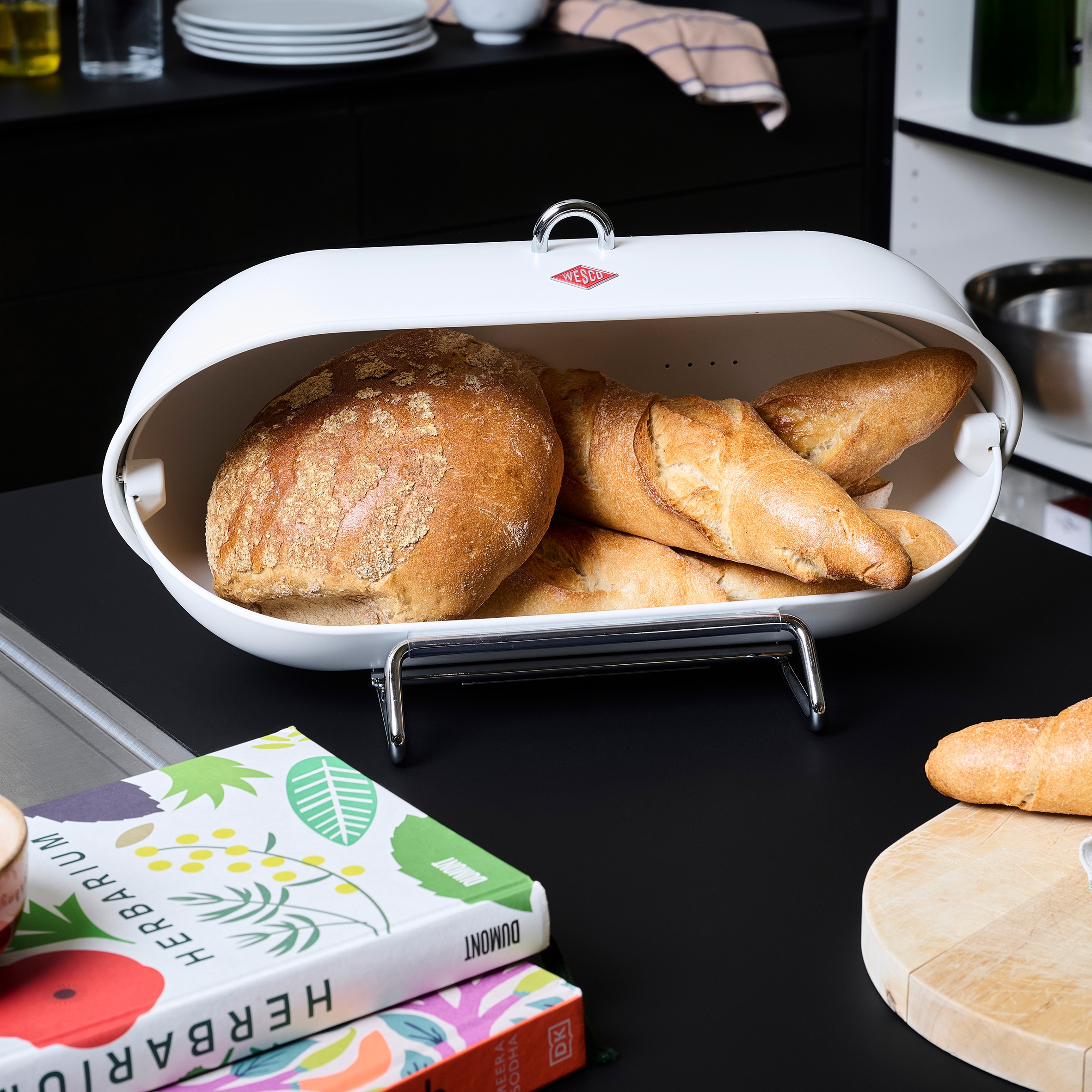 WESCO Brotkasten »Breadboy« 1 Stk. tlg. pulverbeschichtet, klapperfreier Schwenkdeckel, mit Lüftungslöcher