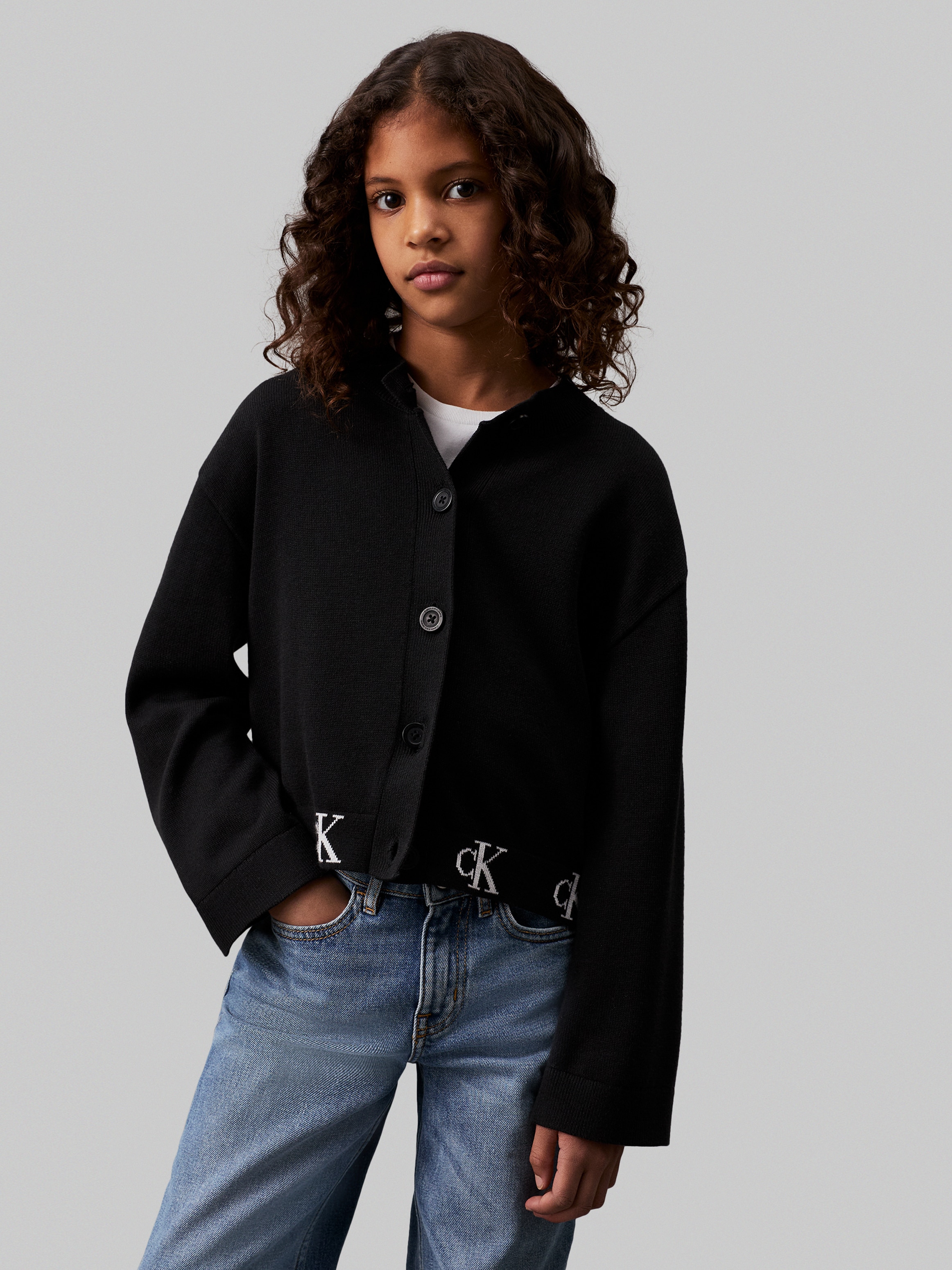 Calvin Klein Jeans Cardigan »MONOGRAM LOGO CARDIGAN«, für Kinder bis 16 Jahre