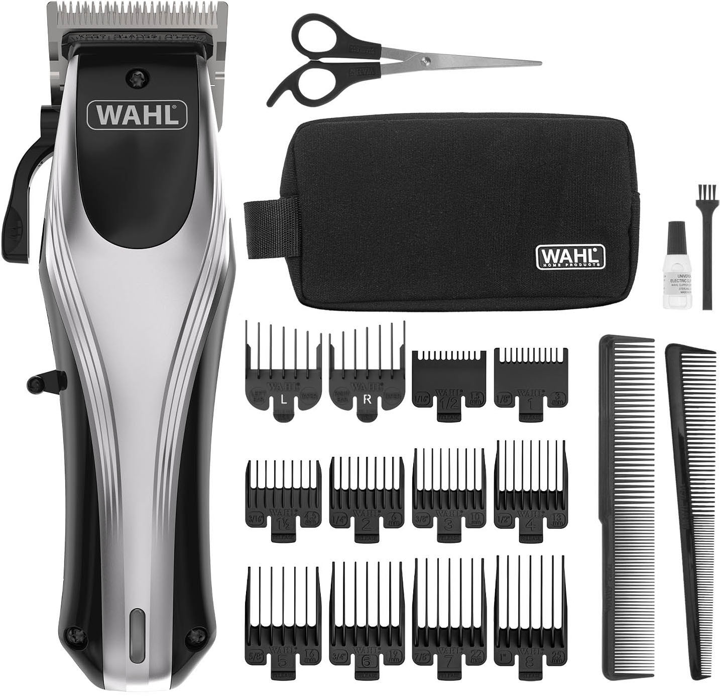 Wahl Haarschneider »Rapid Clip« 13 Aufsätze Schnellgleitende Klinge, Einstellbarer Verstellhebel, Leichtes Design in schwarz