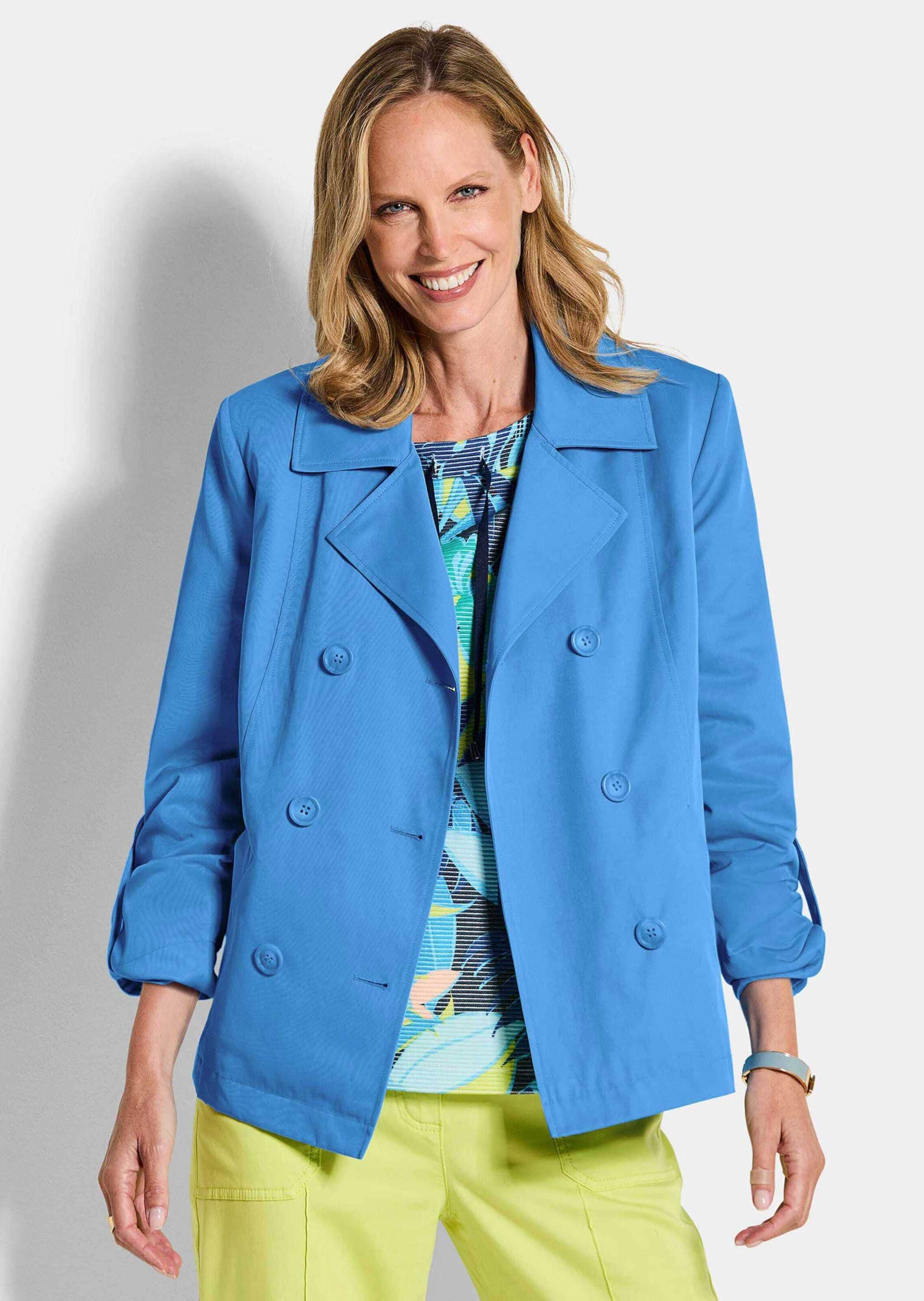 GOLDNER Jackenblazer »Kurzgröße Elegante Kurzjacke mit Reverskragen« Ziernähte