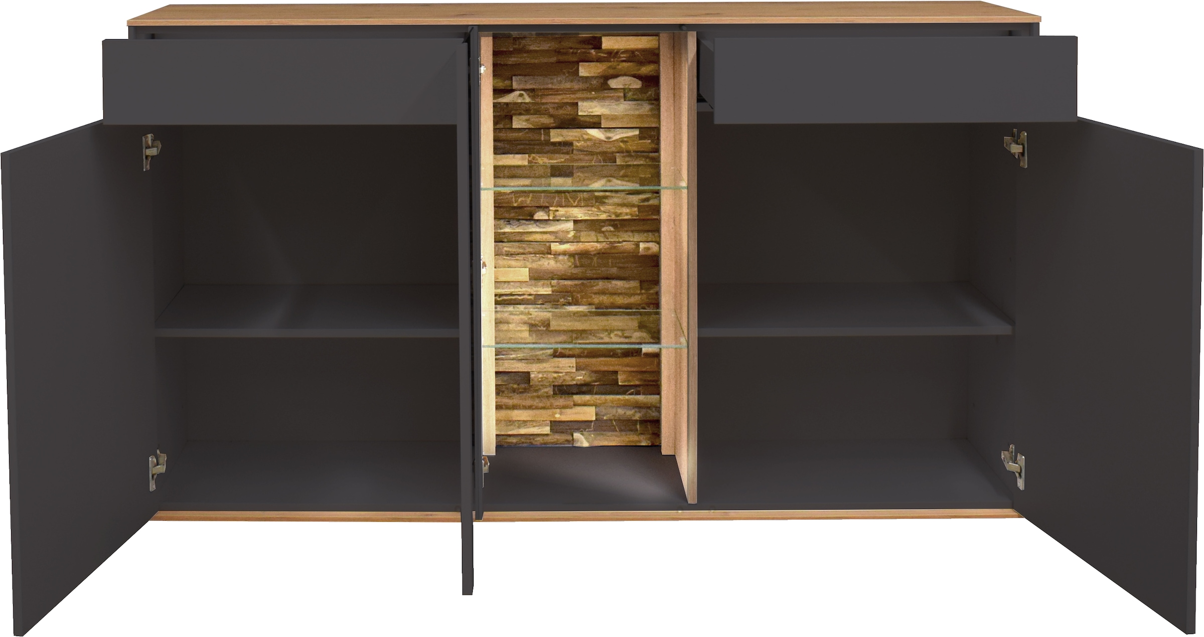 Mäusbacher Kommode Faro Sideboard B 159 cm, inkl. Beleuchtung, Push to open Funktion