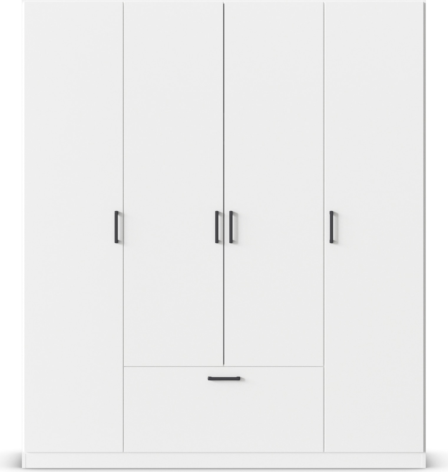 rauch Drehtürenschrank »Kleiderschrank Schrank Garderobe Wäscheschrank BARI«, mit Schubasten mittig, moderner Griff in Graumetallic MADE IN GERMANY
