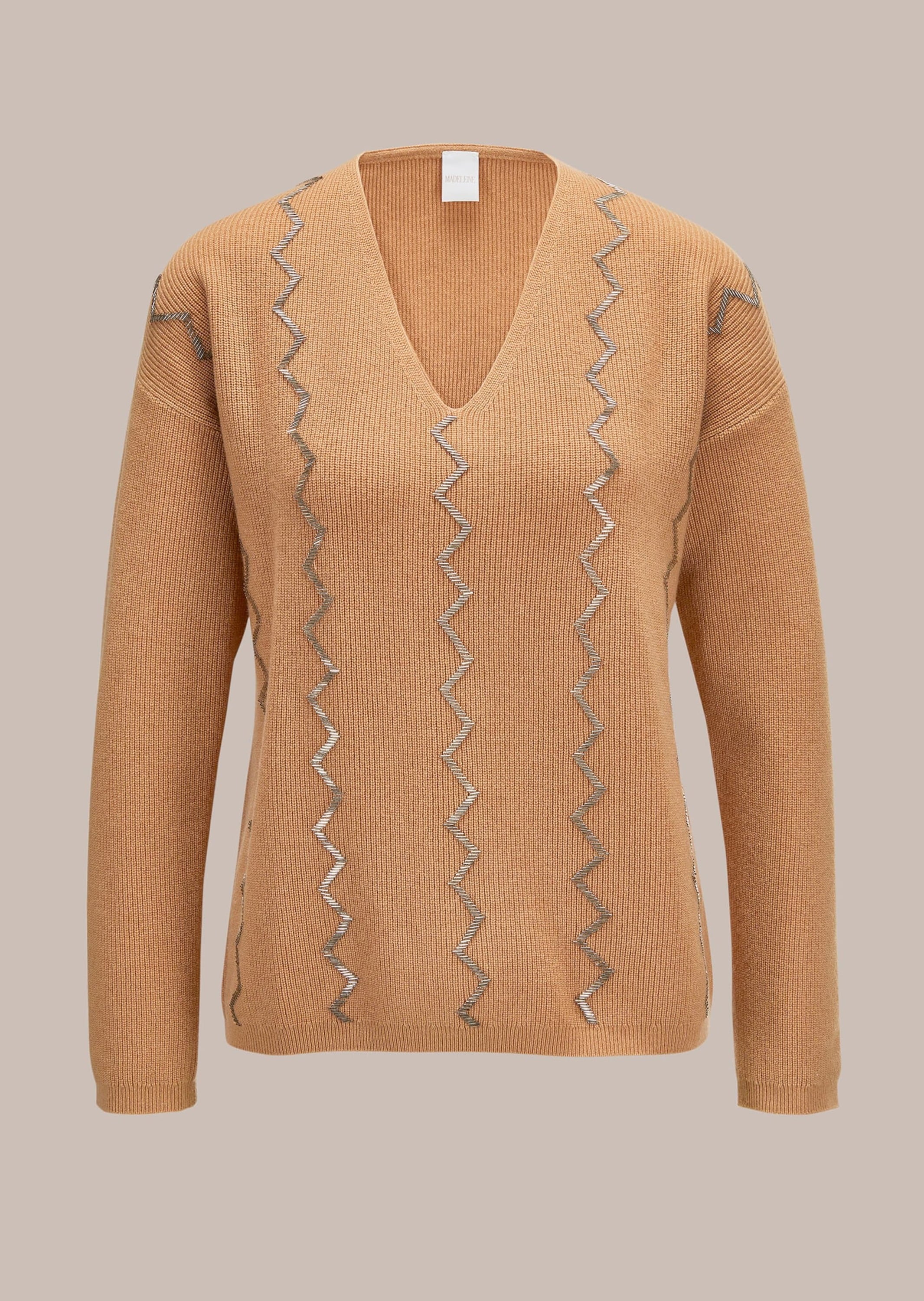 MADELEINE Longpullover »Pullover Oversize-Pullover mit aufwändiger Dekoration«