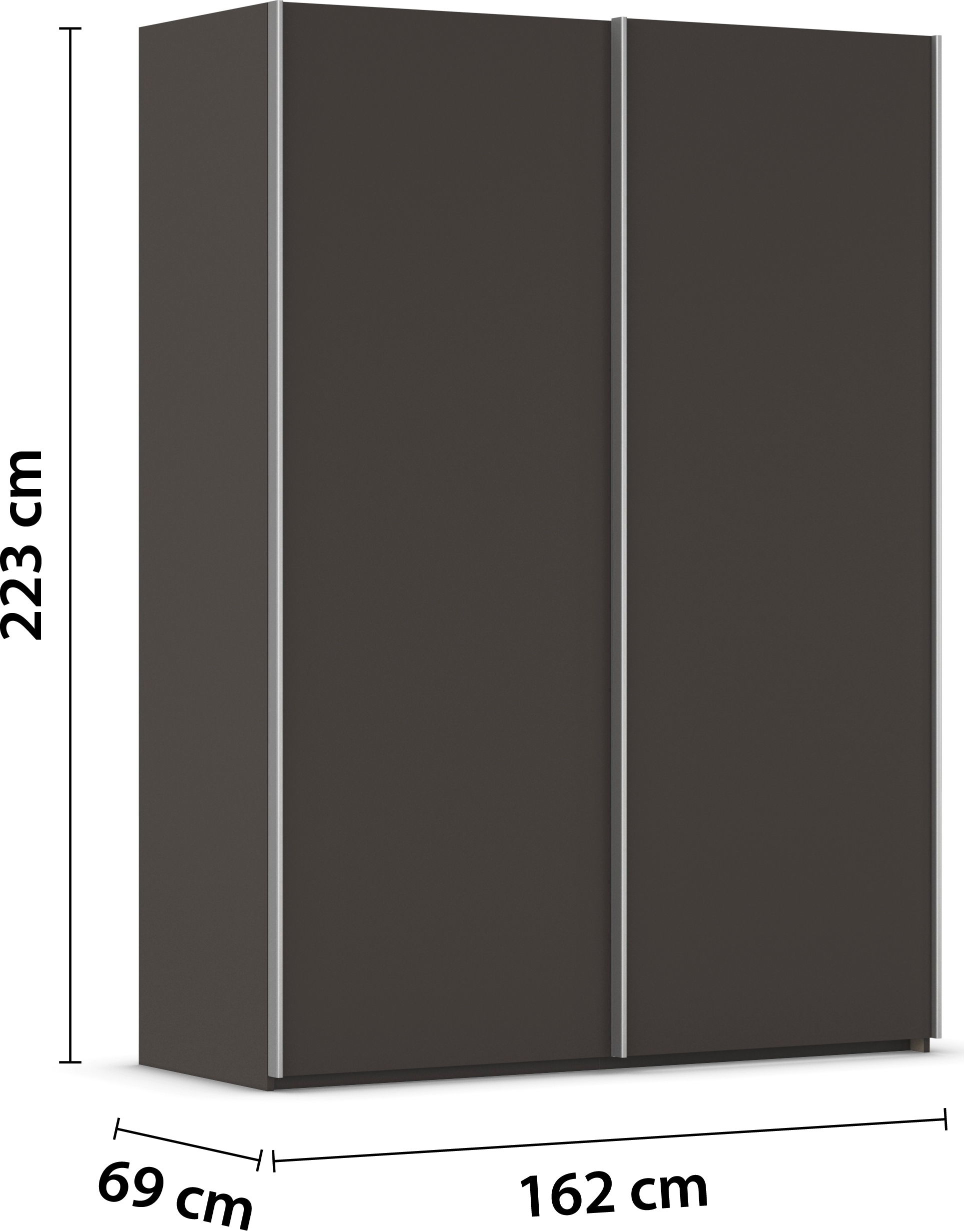 rauch Kleiderschrank »Schwebetürenschrank Schrank Garderobe Ankleide Schlafzimmer TARO« in 3 verschiedenen Ausstattungen BASIC/CLASSIC/PREMIUM (SOFT-CLOSE),  4 Breiten, optional Passepartout mit/ohne Beleuchtung MADE IN GERMANY
