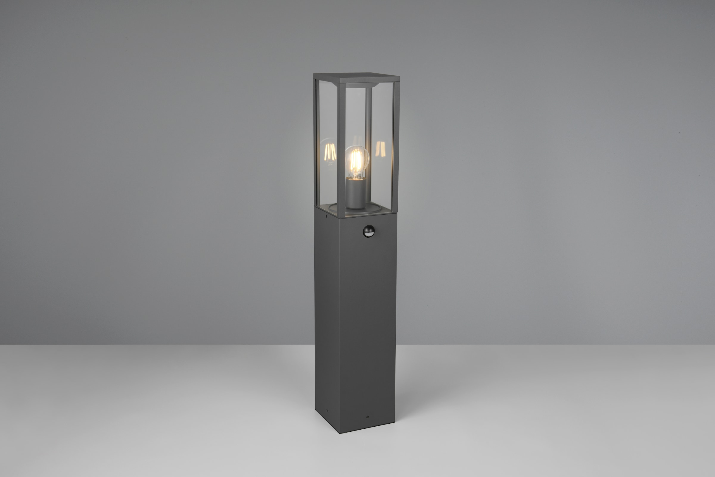 TRIO Leuchten Außen-Stehlampe »GARONNE, Outdoor Wegeleuchte mit Bewegungsmelder IP44, 80cm hoch« E27 1 Stk. warmweiß - kaltweiß exkl 1x E27 max 60W, Stehleuchte für Garten & Terrasse aus Metall