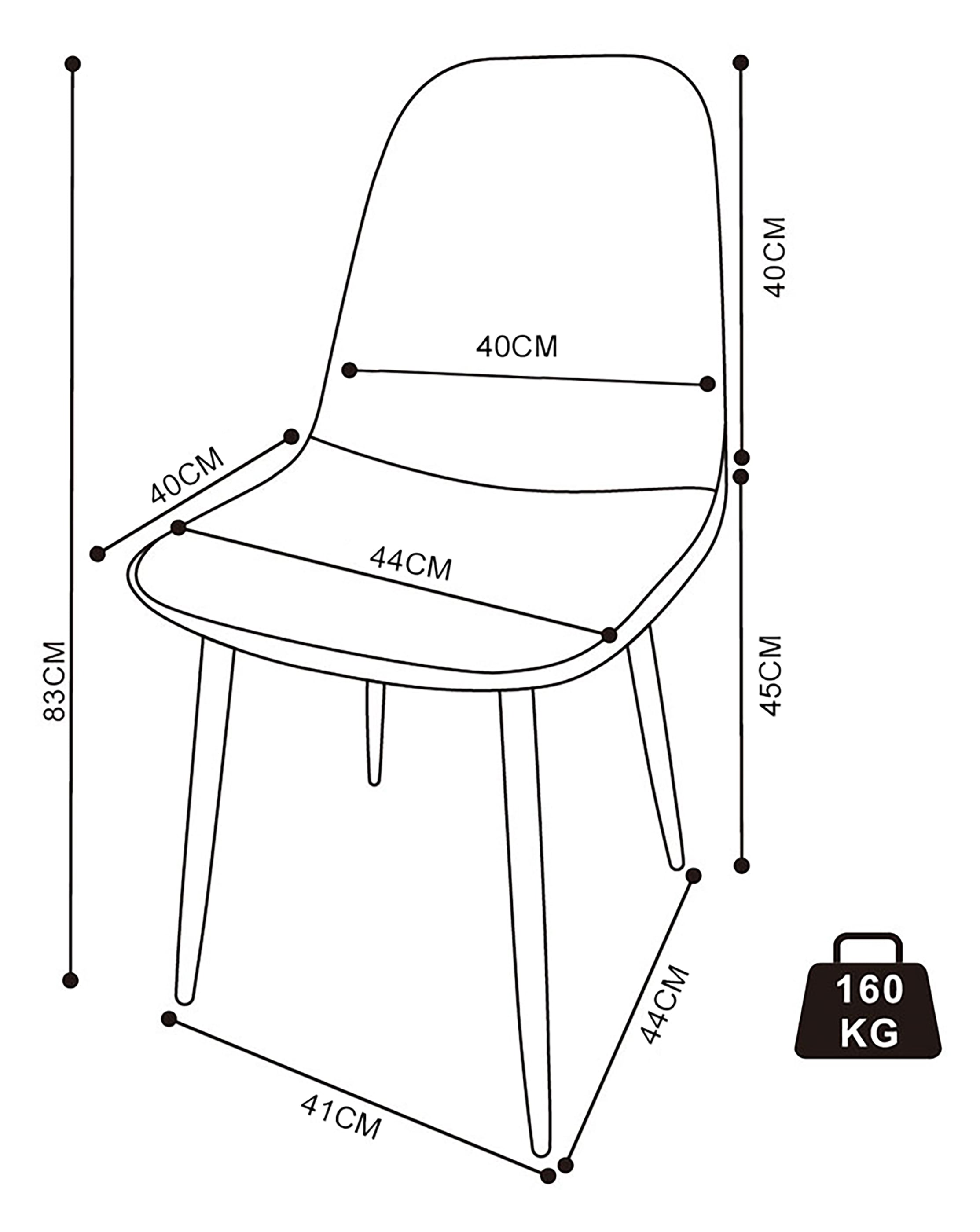 VCM Esszimmerstuhl »VCM 6er Esszimmerstühle | skandinavischer gepolsterter Küchenstuhl | Maße ca. H. 83 x B. 54 x T. 59 cm | bequeme Rückenlehne | Esszimmerstuhl - Fiolo«, 6 St.