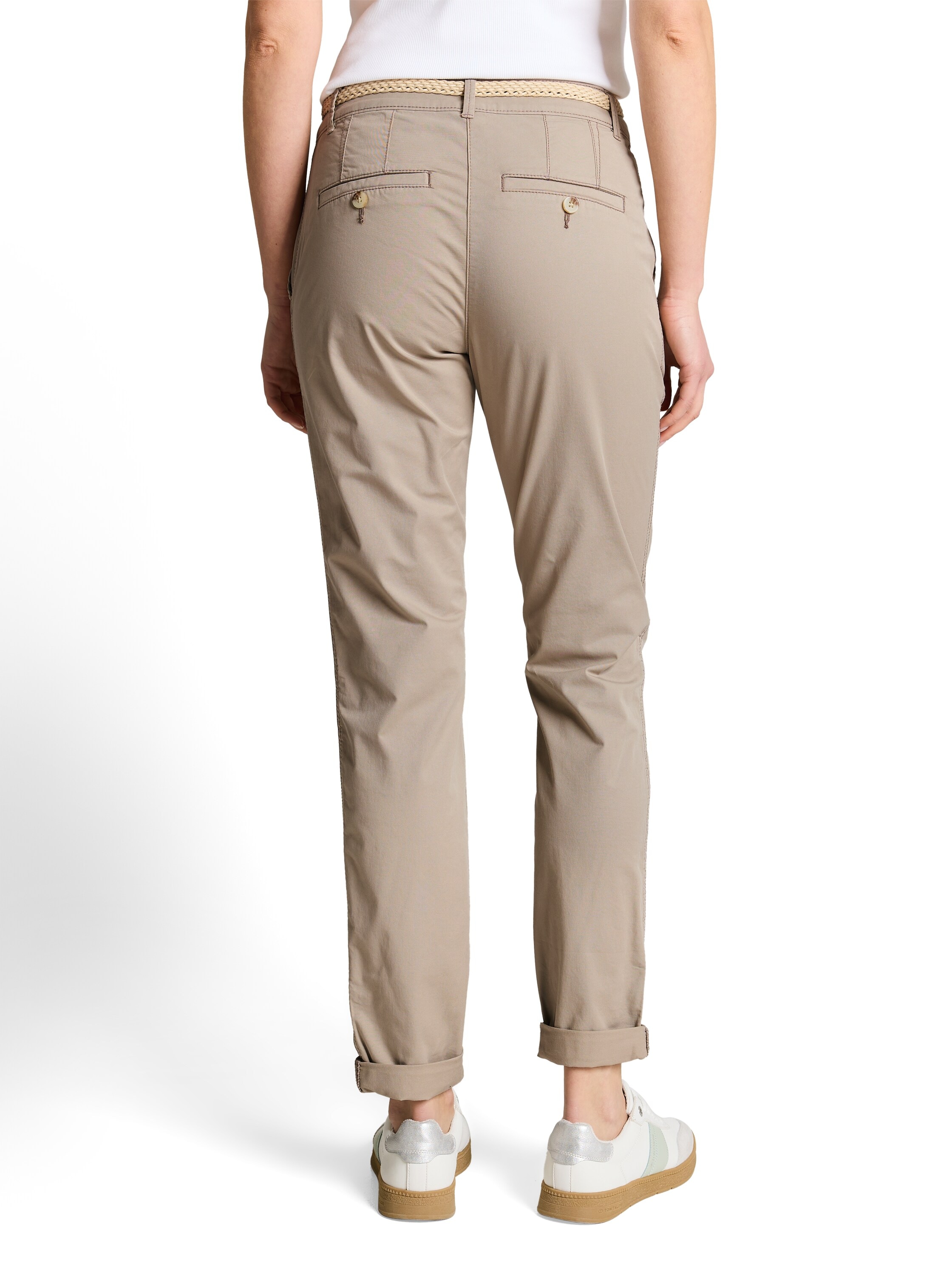 TOM TAILOR Chinohose  mit Gürtel und Stretch