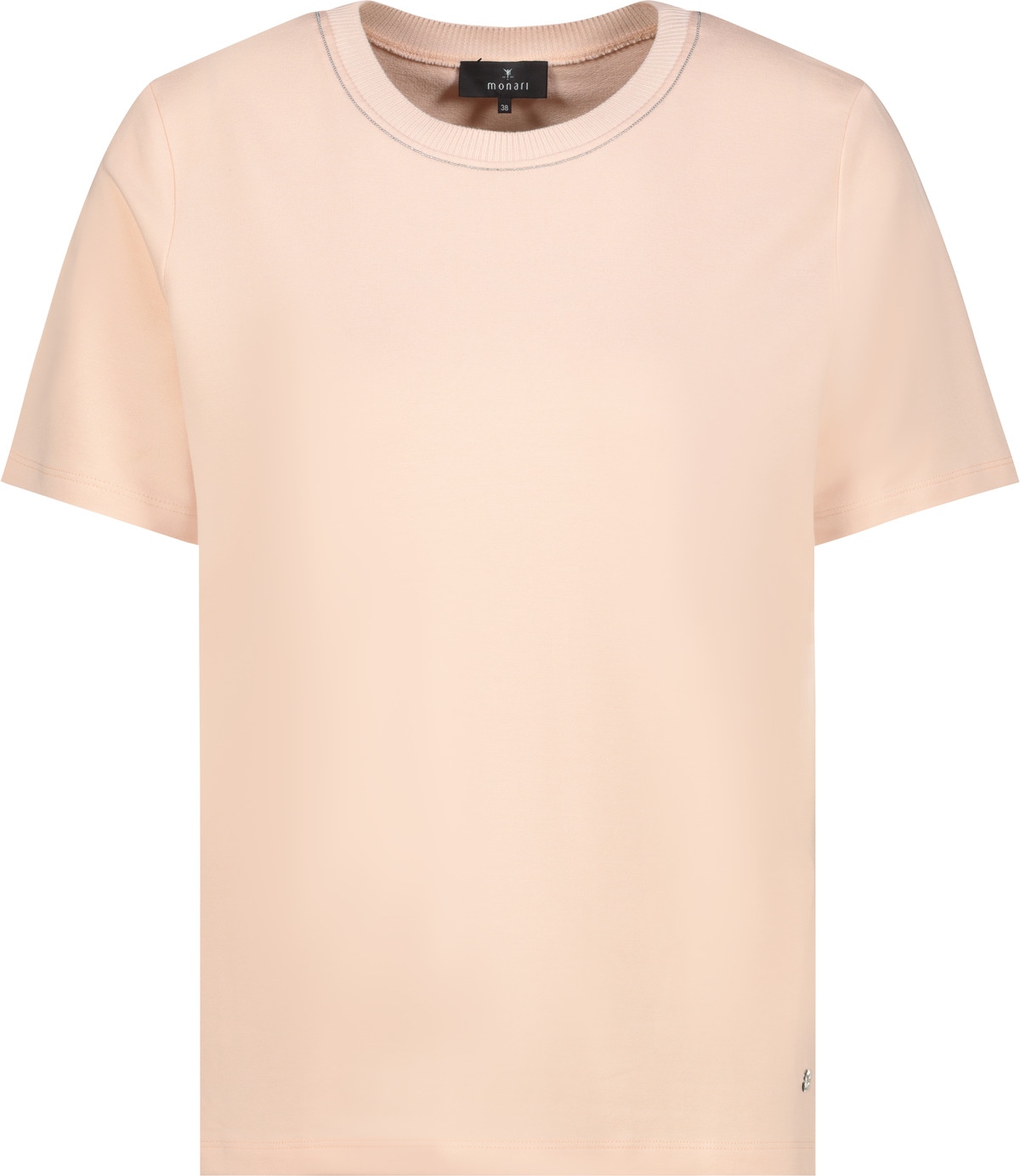 Monari Rundhalsshirt »Shirt Kette« mit Glitzerkante