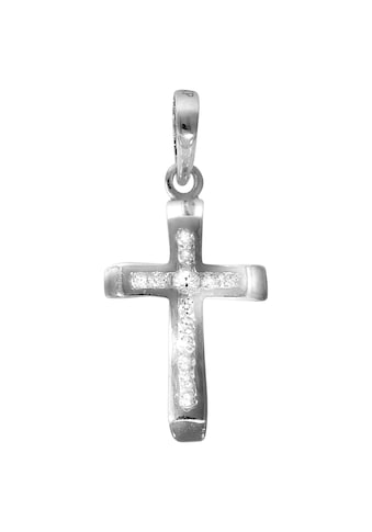 Vivance Kreuzanhänger »925/- Sterling Silber rhod Kreuz Zirkonia« kaufen