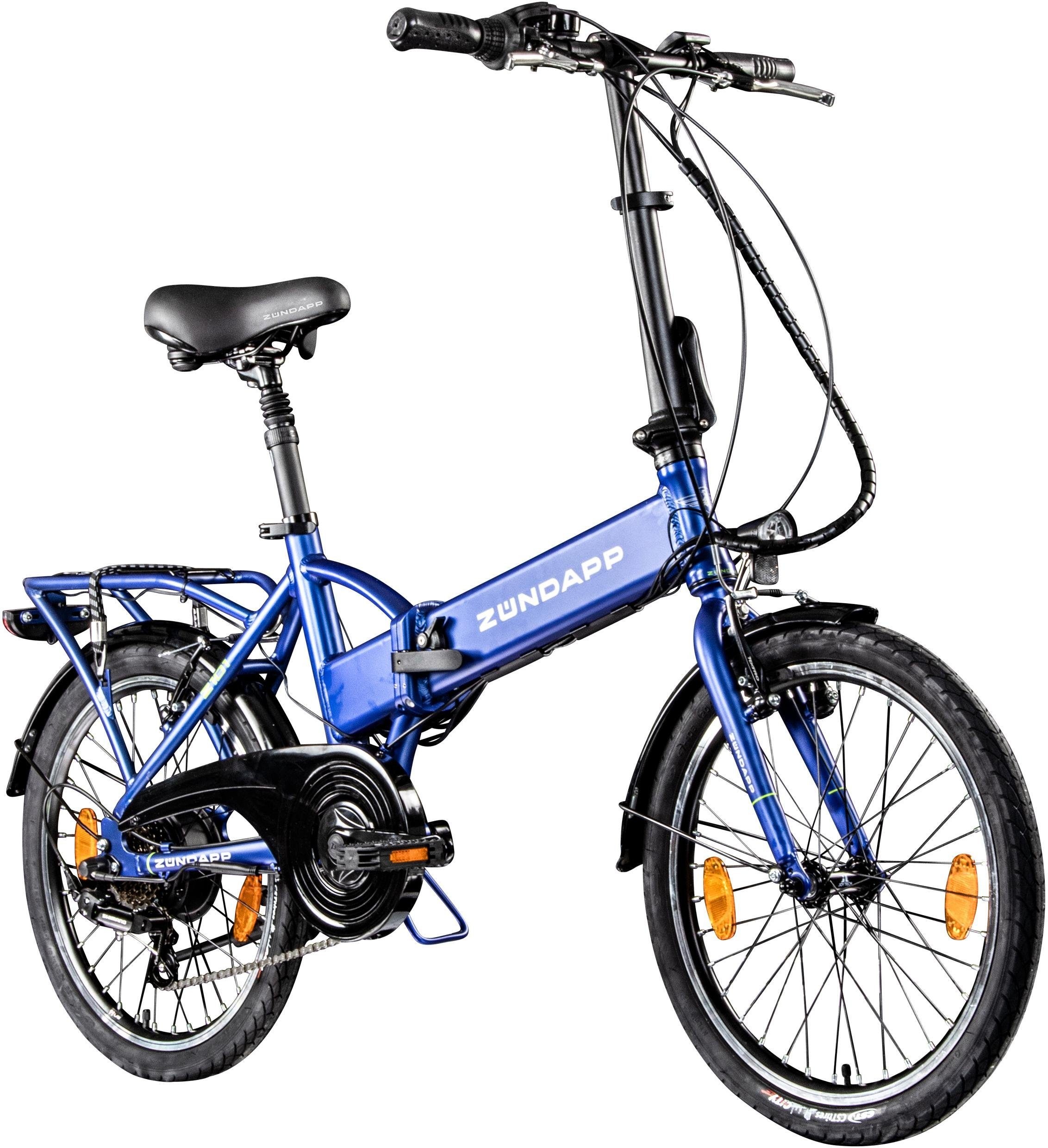 Zündapp E-Bike »Z101«, 6 Gang, Shimano, Tourney, Heckmotor 250 W, Pedelec, Elektrofahrrad für Damen u. Herren