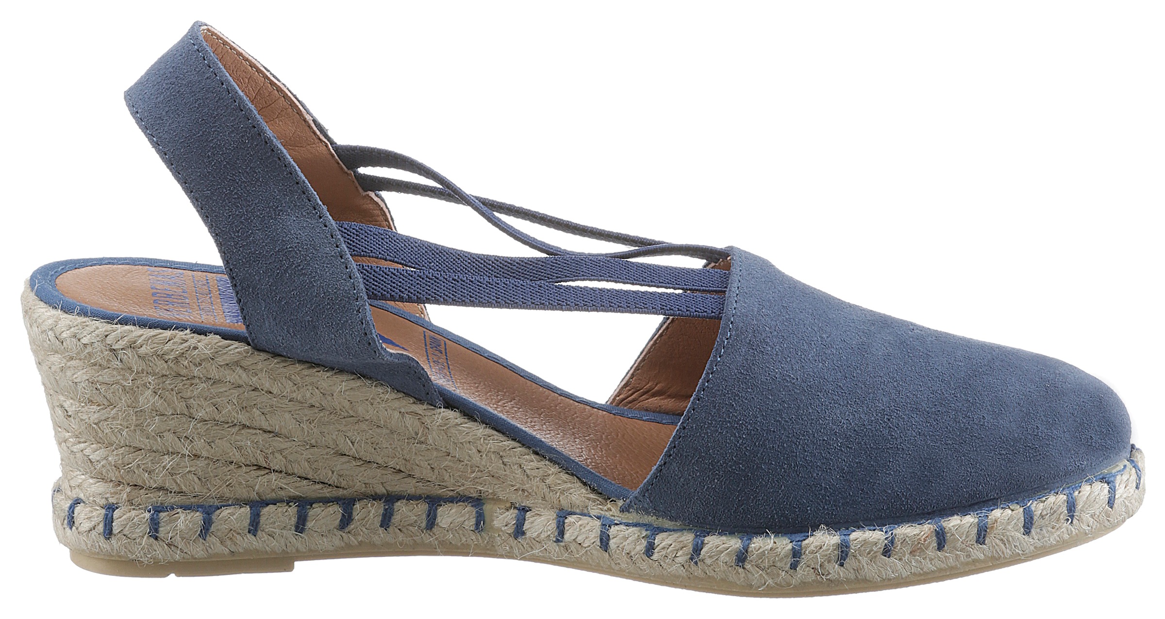 VERBENAS Sandalette »Maika Serraje«, Sommerschuh, Sandale, Keilabsatz, mit Jutebesatz