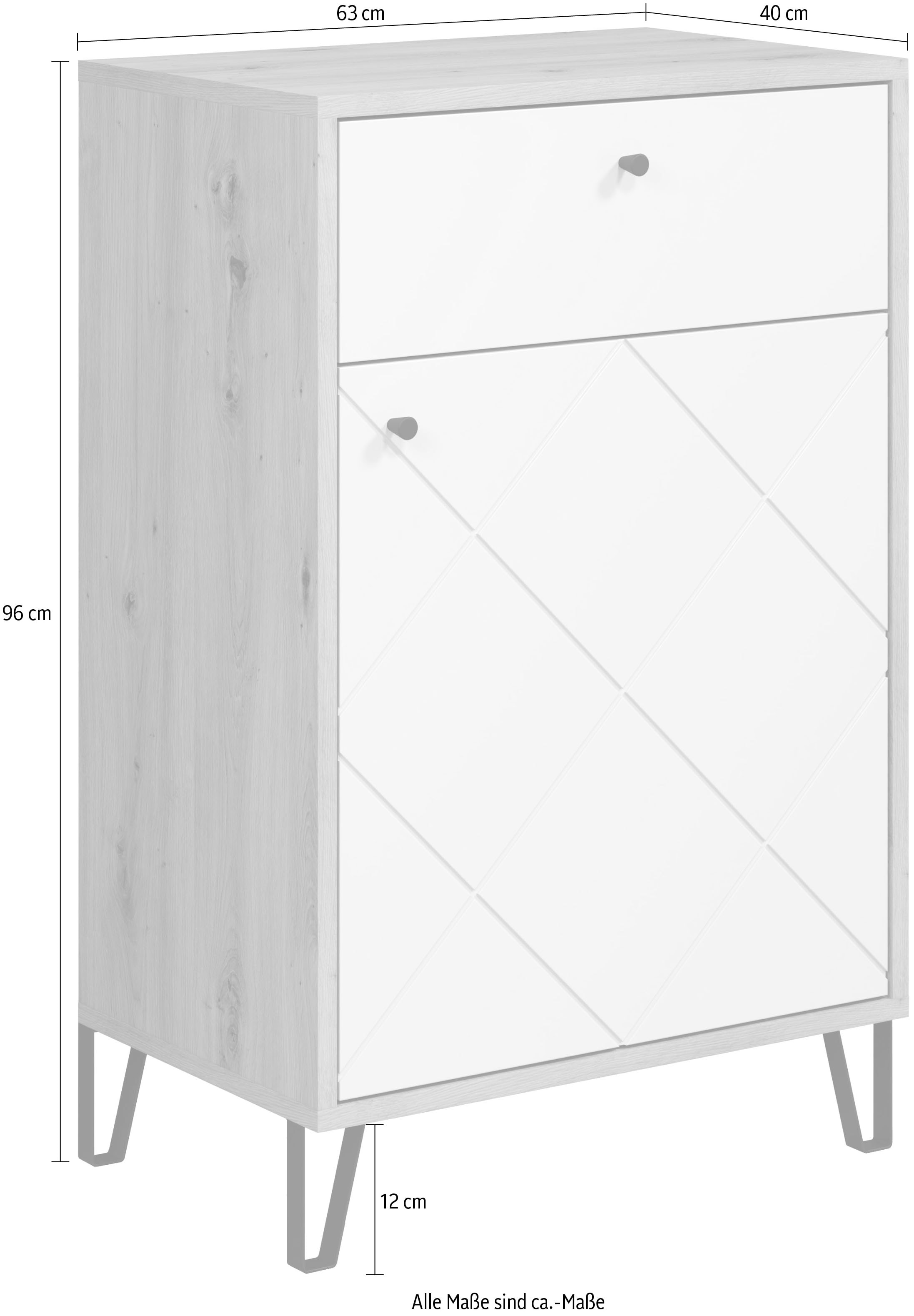 Places of Style Kommode »Tarragona«, (1 St.), Schuhschrank mit Soft-Close-Funktion - (B/T/H) 63/40/96 cm