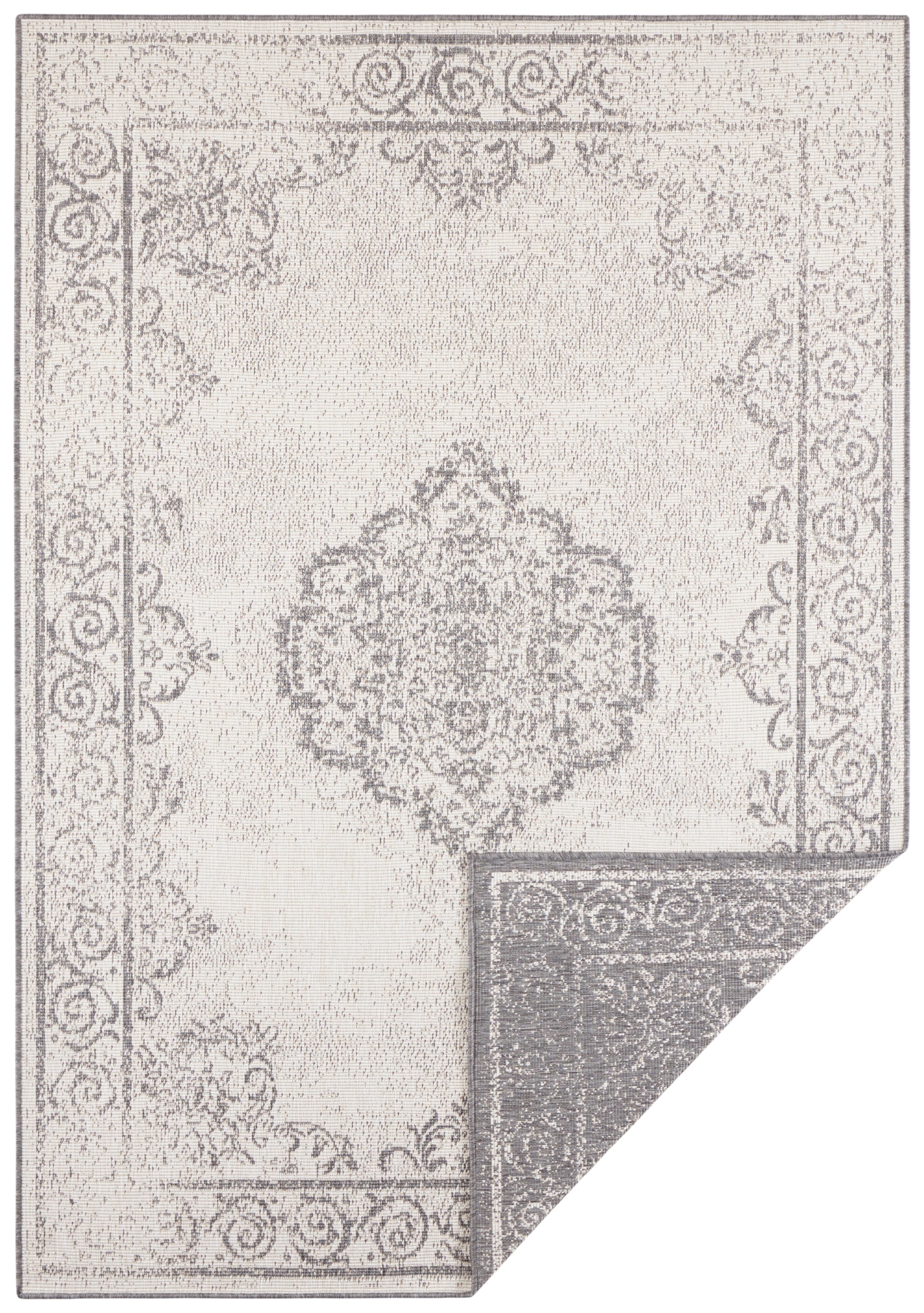 NORTHRUGS Teppich »CEBU Wendeteppich«, rechteckig, 5 mm Höhe, In-& Outdoor, Wetterfest, Balkon, Wohnzimmer, Wasserfest, Orientalisch