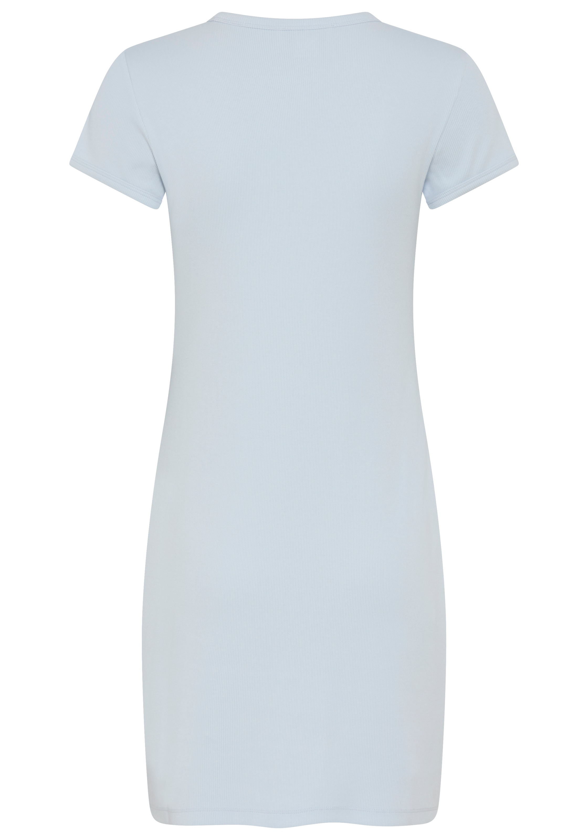 Calvin Klein Jeans Minikleid »MONOLOGO BABY RIB MINI DRESS« Ohne Tasche Figurbetonte Passform mit Rundhalsausschnitt