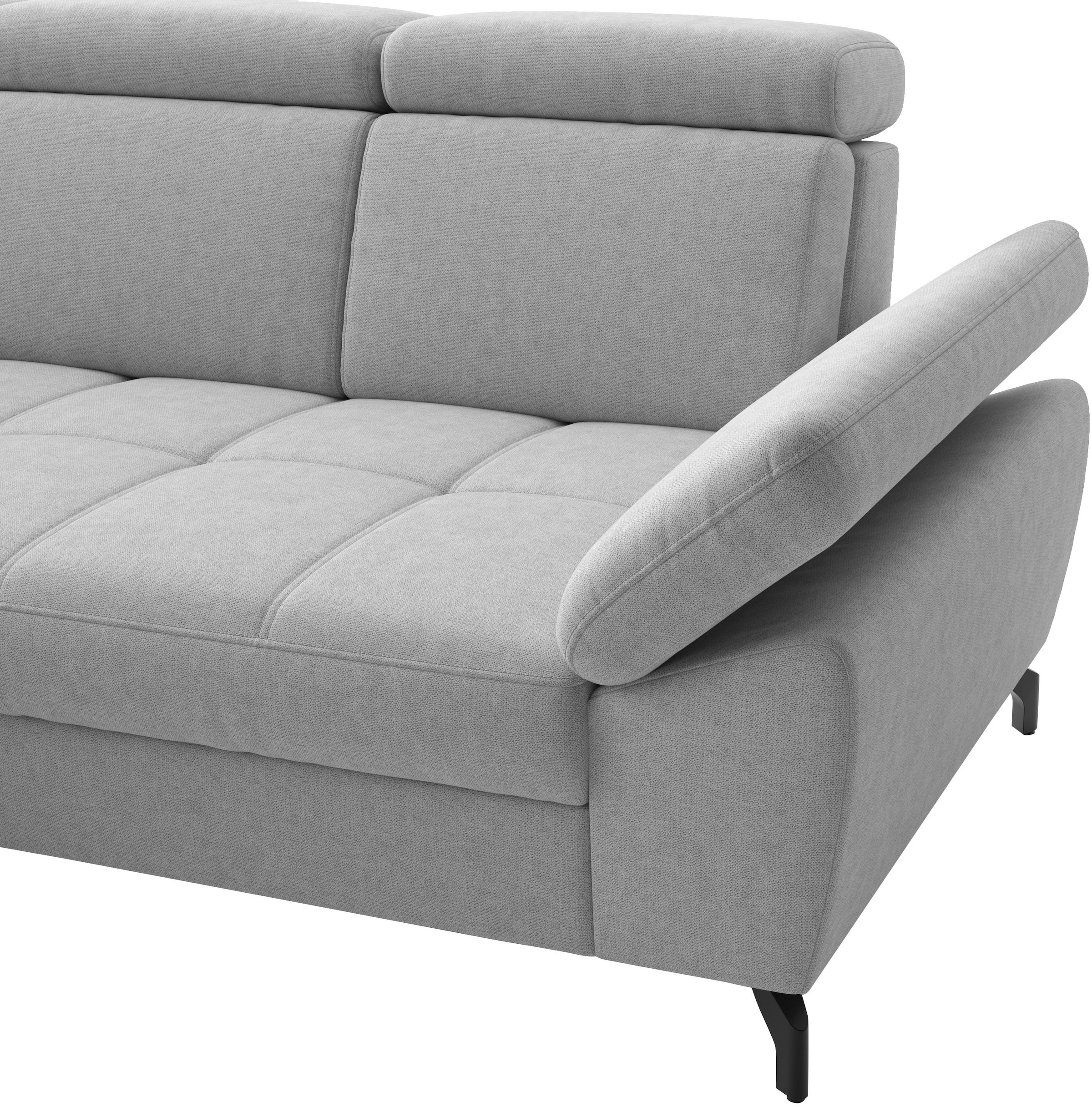 sit&more Ecksofa »Vanity, L-Form, B: 264 cm,« Inkl.Sitz-,Kopf-und Armteilverstellung