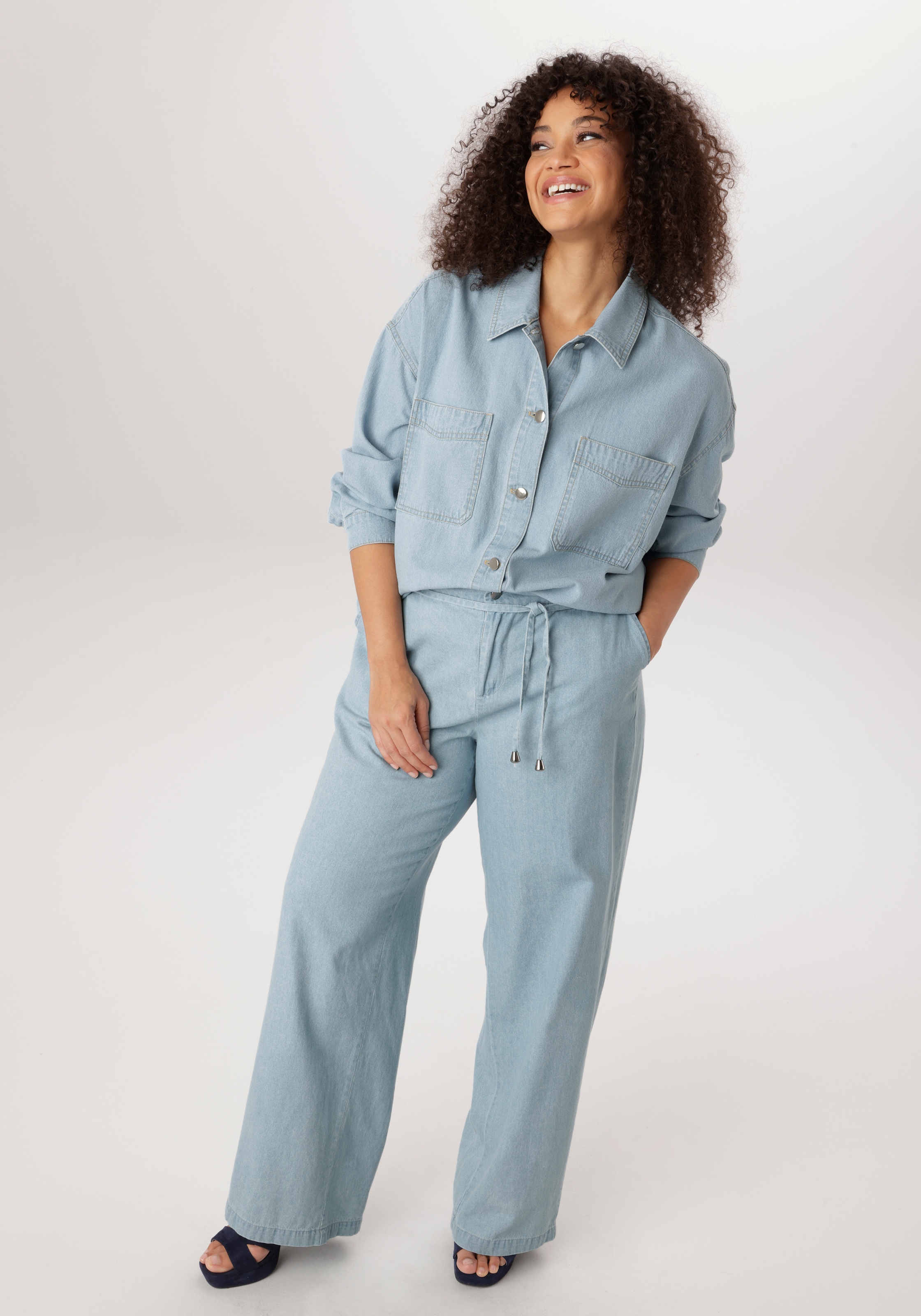 Aniston PLUS Jeansbluse großzügig geschnitten - NEUE KOLLEKTION