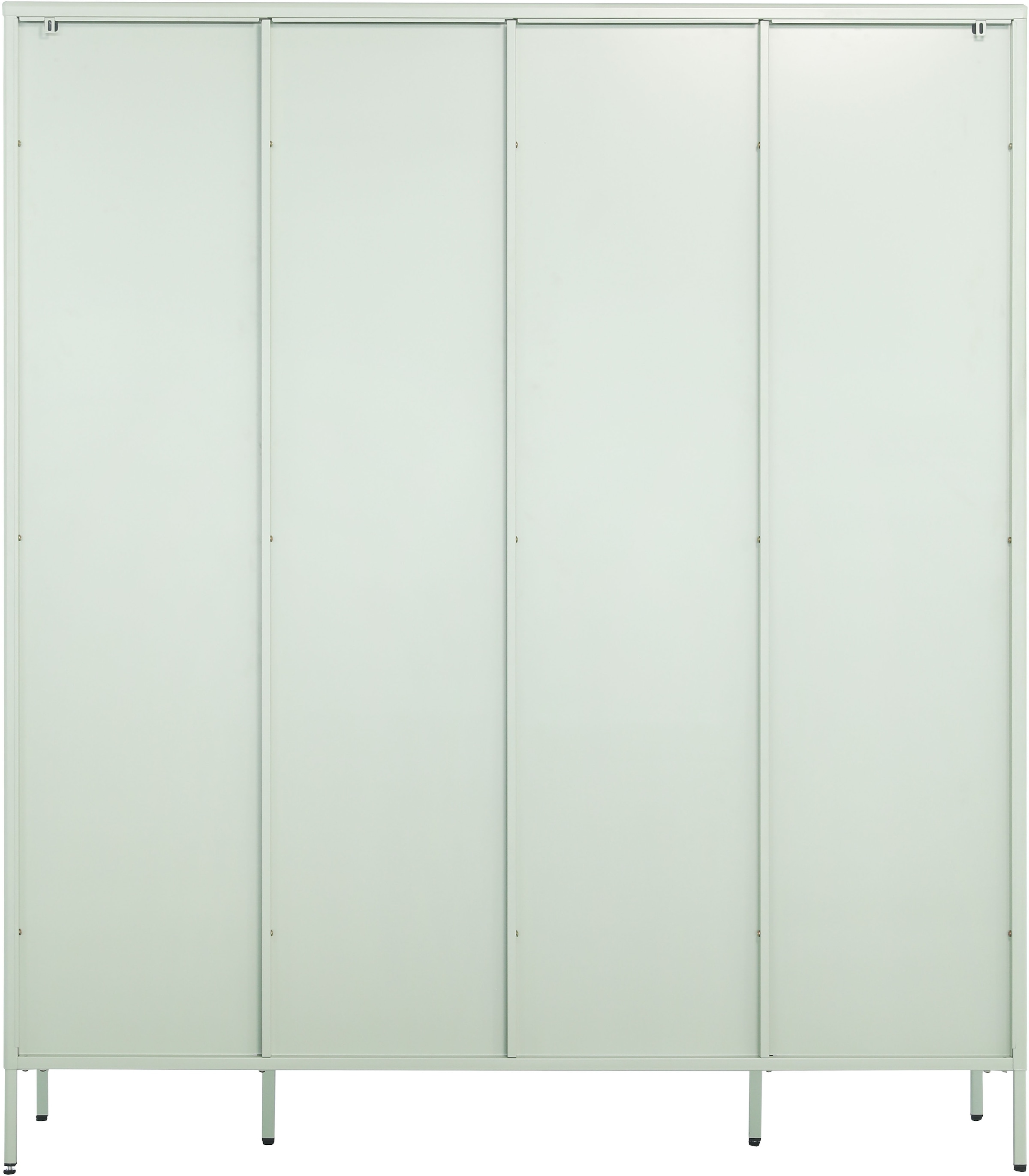 OTTO home Kleiderschrank »GERRON Kleiderschrank Metallschrank Spind« Schlafzimmerschrank, 4 Türen & Schubladen, grün salbei, Breite 158cm